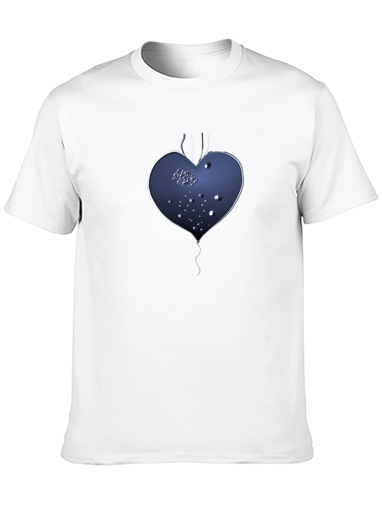 Abstract Heart Graphic Tee - Mens Black Shirt