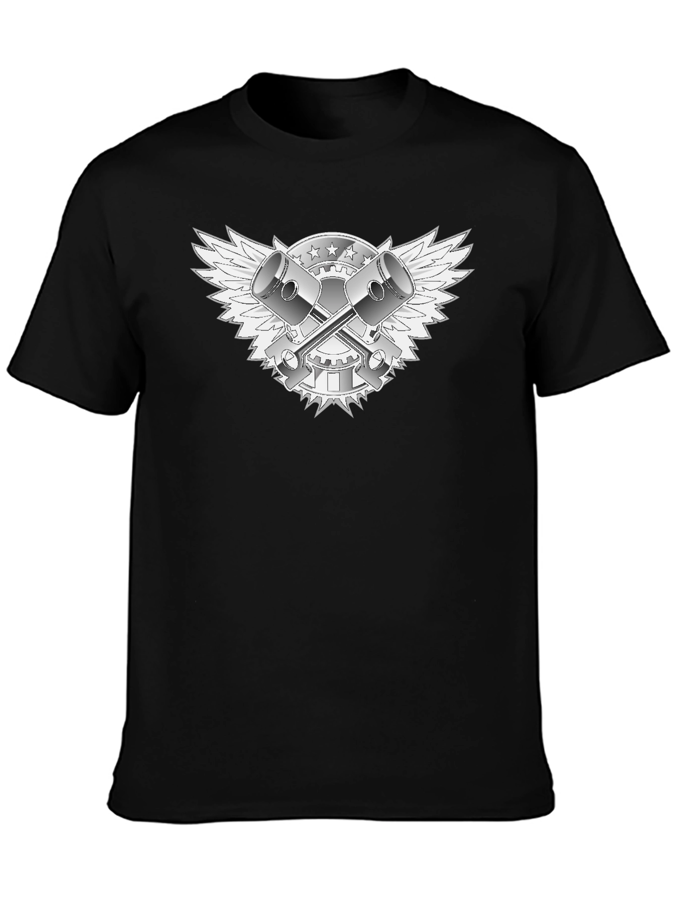 Piston Wings Graphic Tee - Black