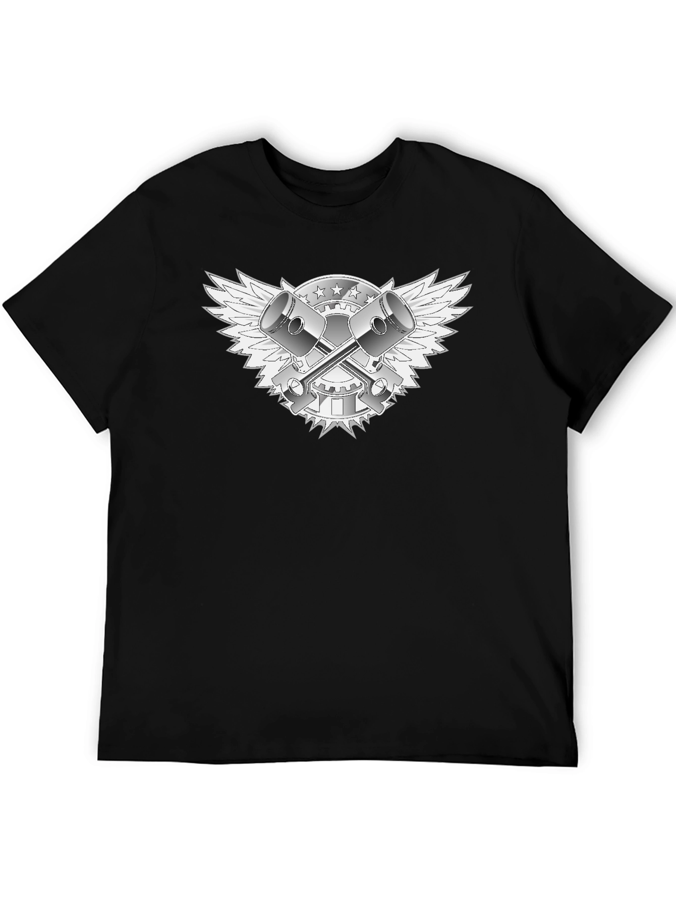 Piston Wings Graphic Tee - Black