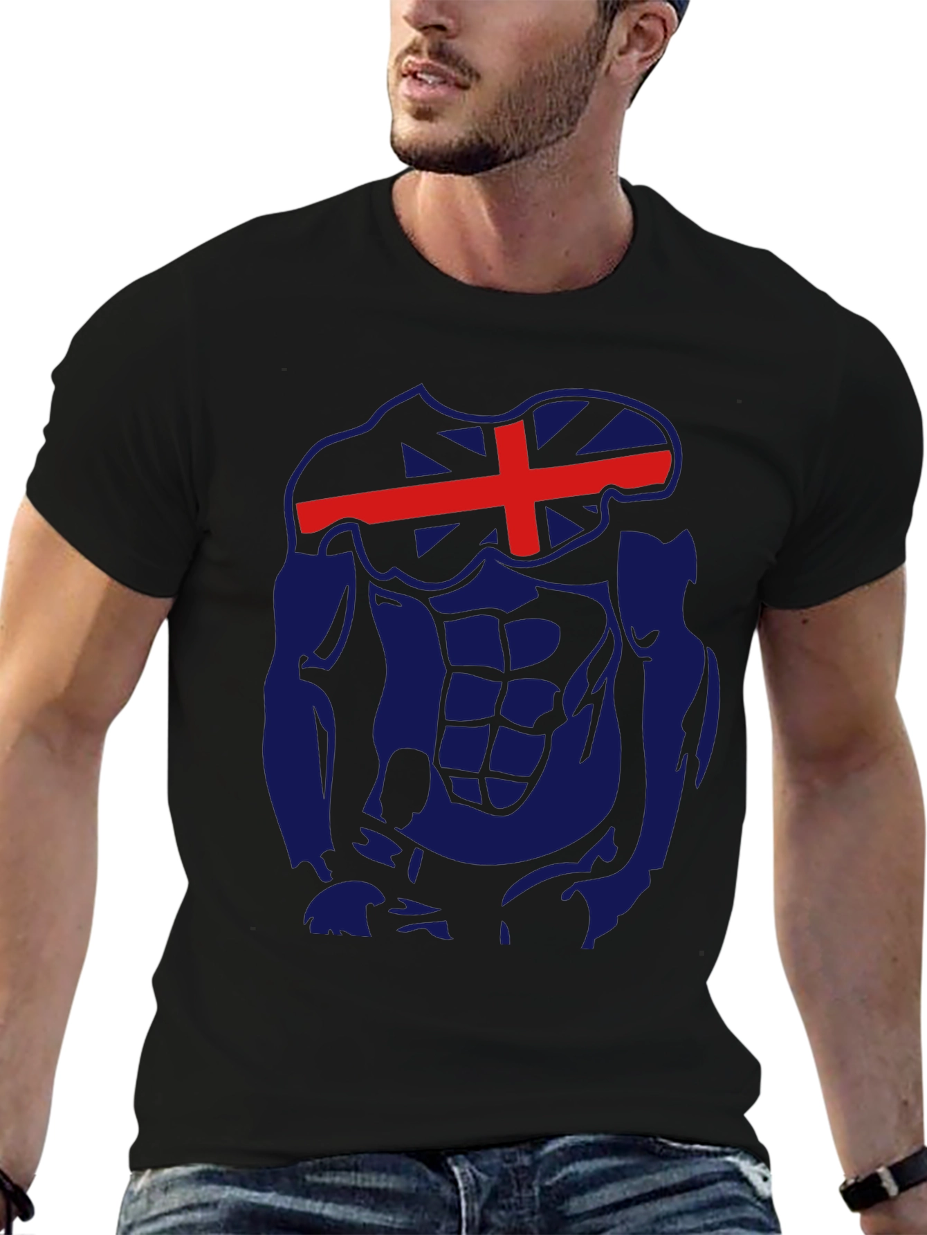 Icelandic Flag Abs Funny Gym T-Shirt