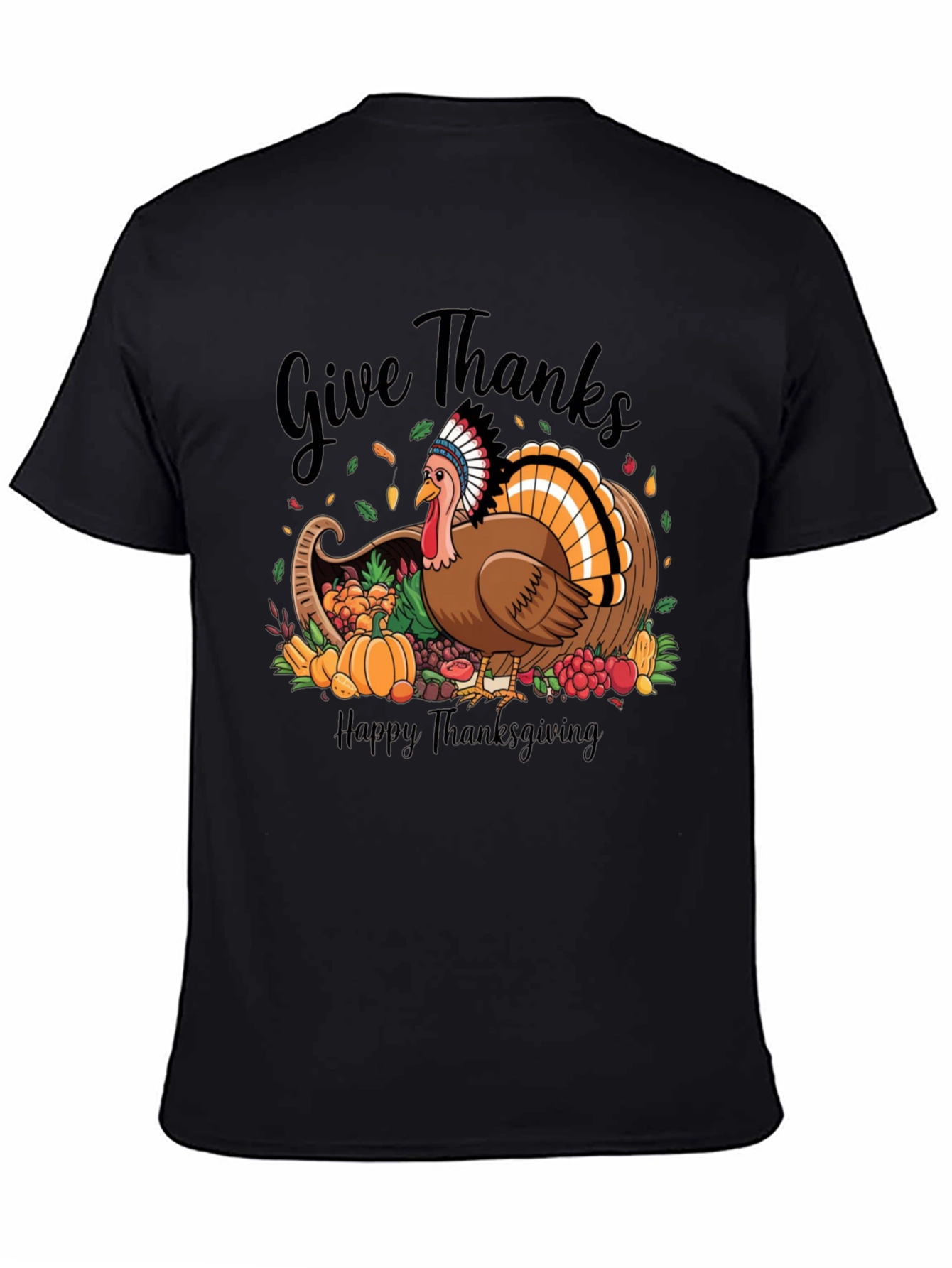 Give Thanks Thanksgiving Turkey T-Shirt