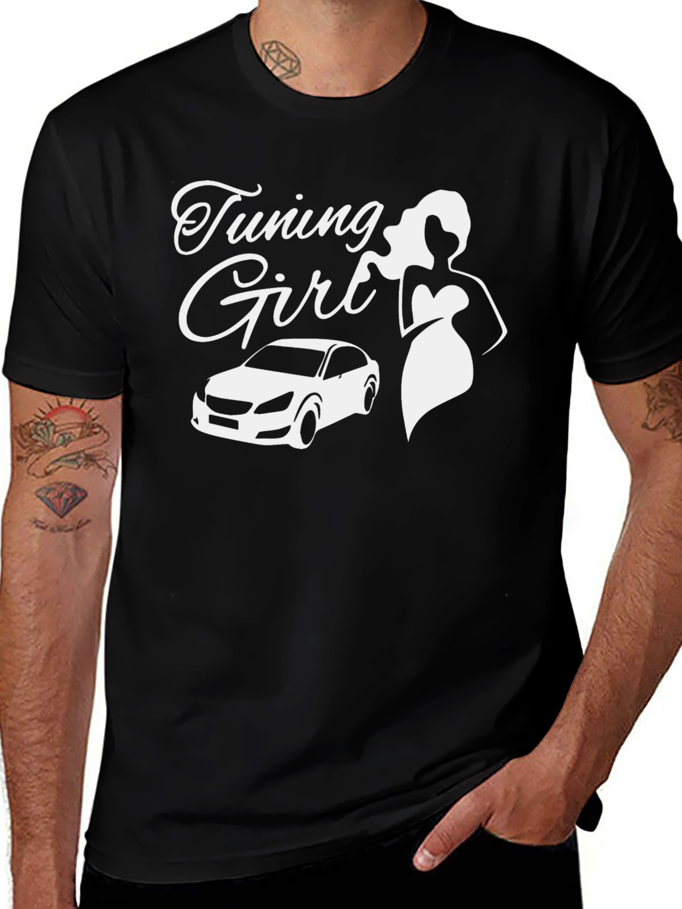 Tuning Girl T-Shirt Car Lover Tee