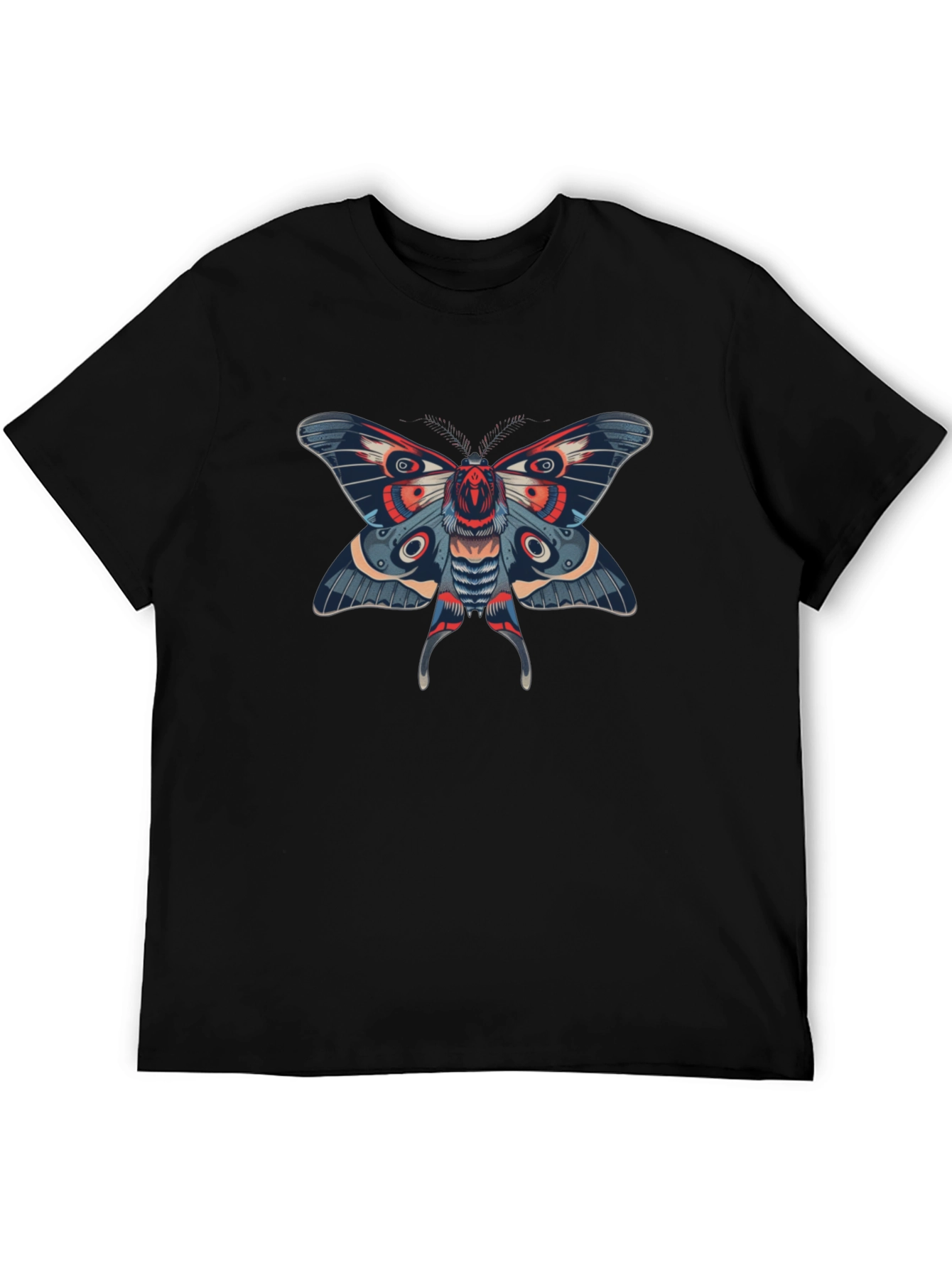 Moth Graphic Black T-Shirt
