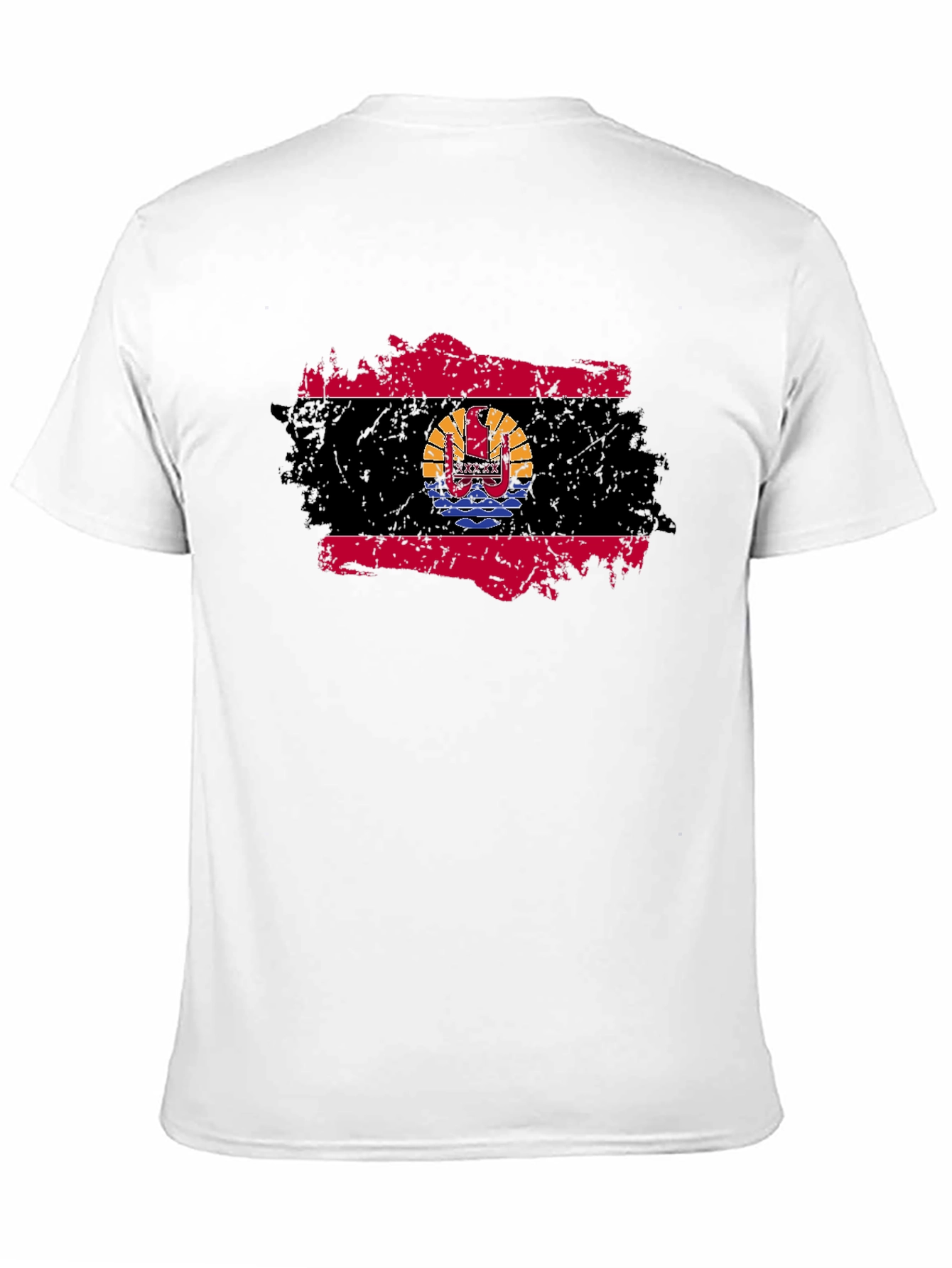 French Polynesia Flag T-Shirt Grunge Style