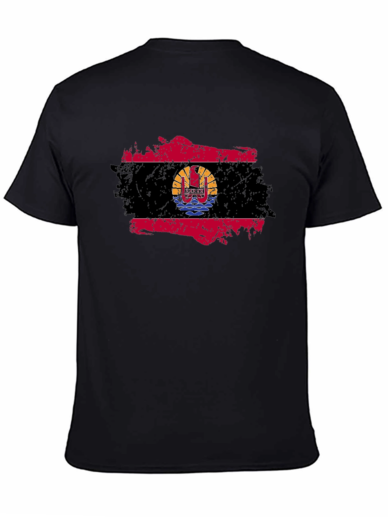 French Polynesia Flag T-Shirt Grunge Style