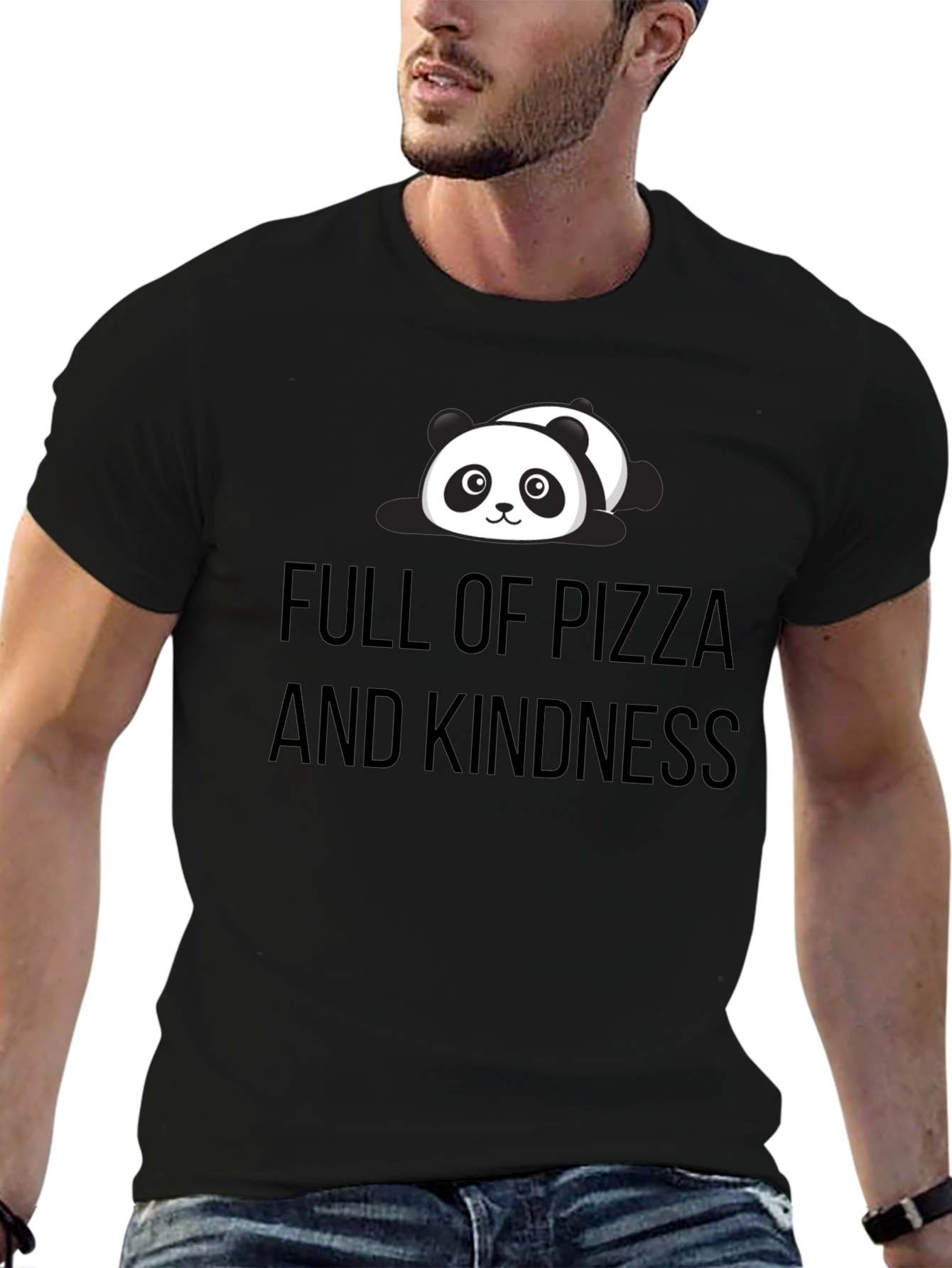 Full of Pizza and Kindness Panda Tee