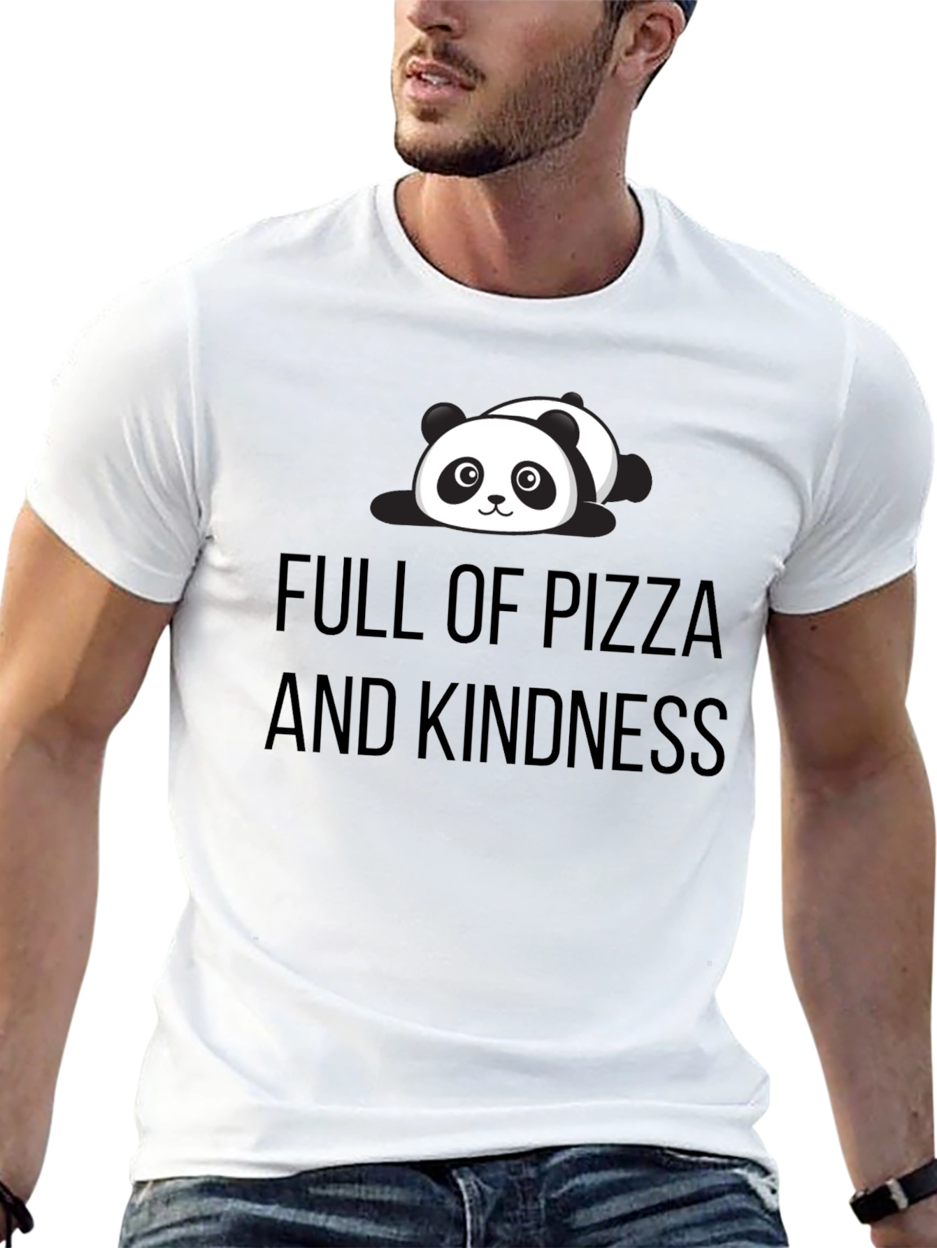 Full of Pizza and Kindness Panda Tee