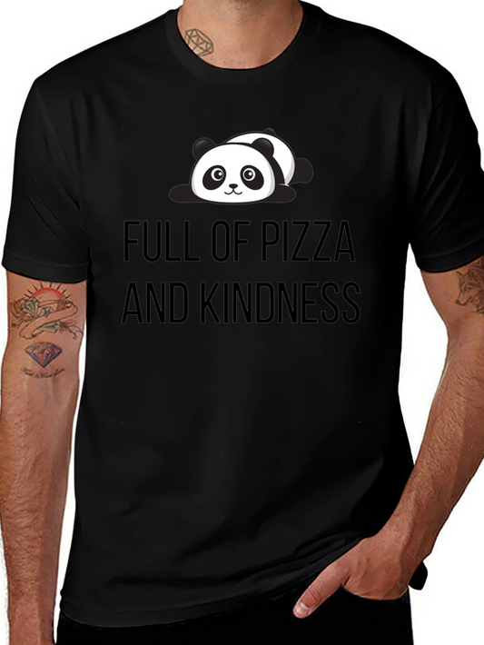 Full of Pizza and Kindness Panda Tee