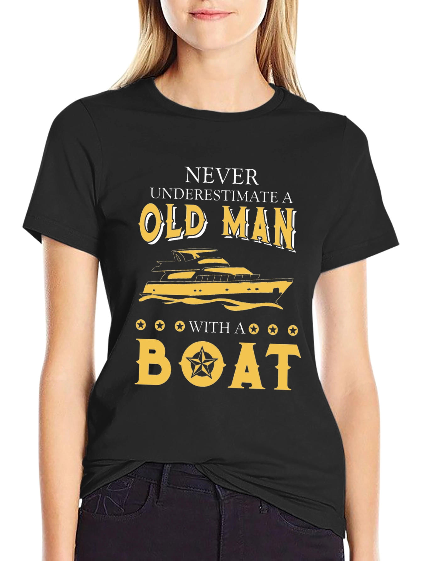 Old Man With a Boat Graphic Tee