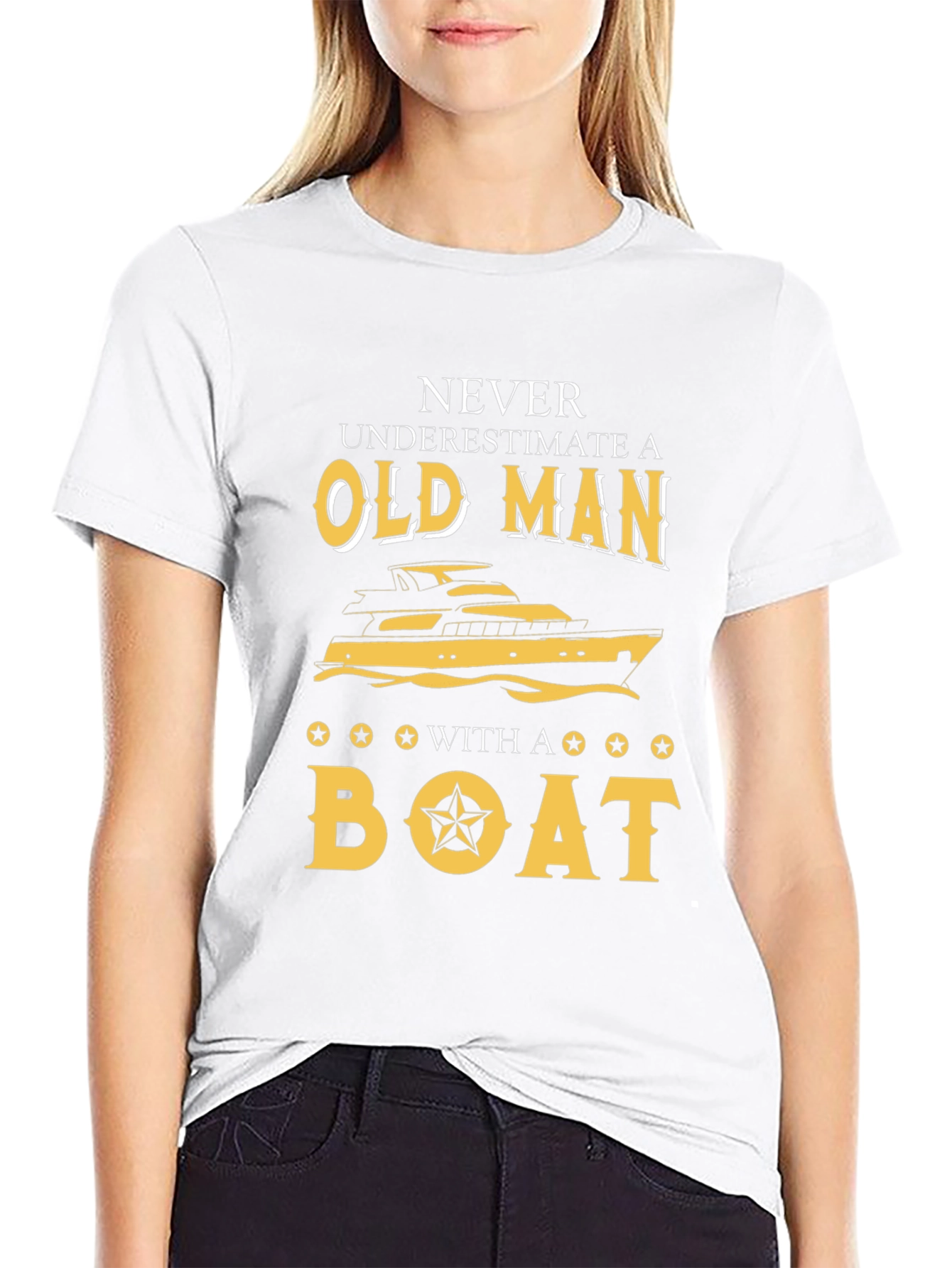 Old Man With a Boat Graphic Tee