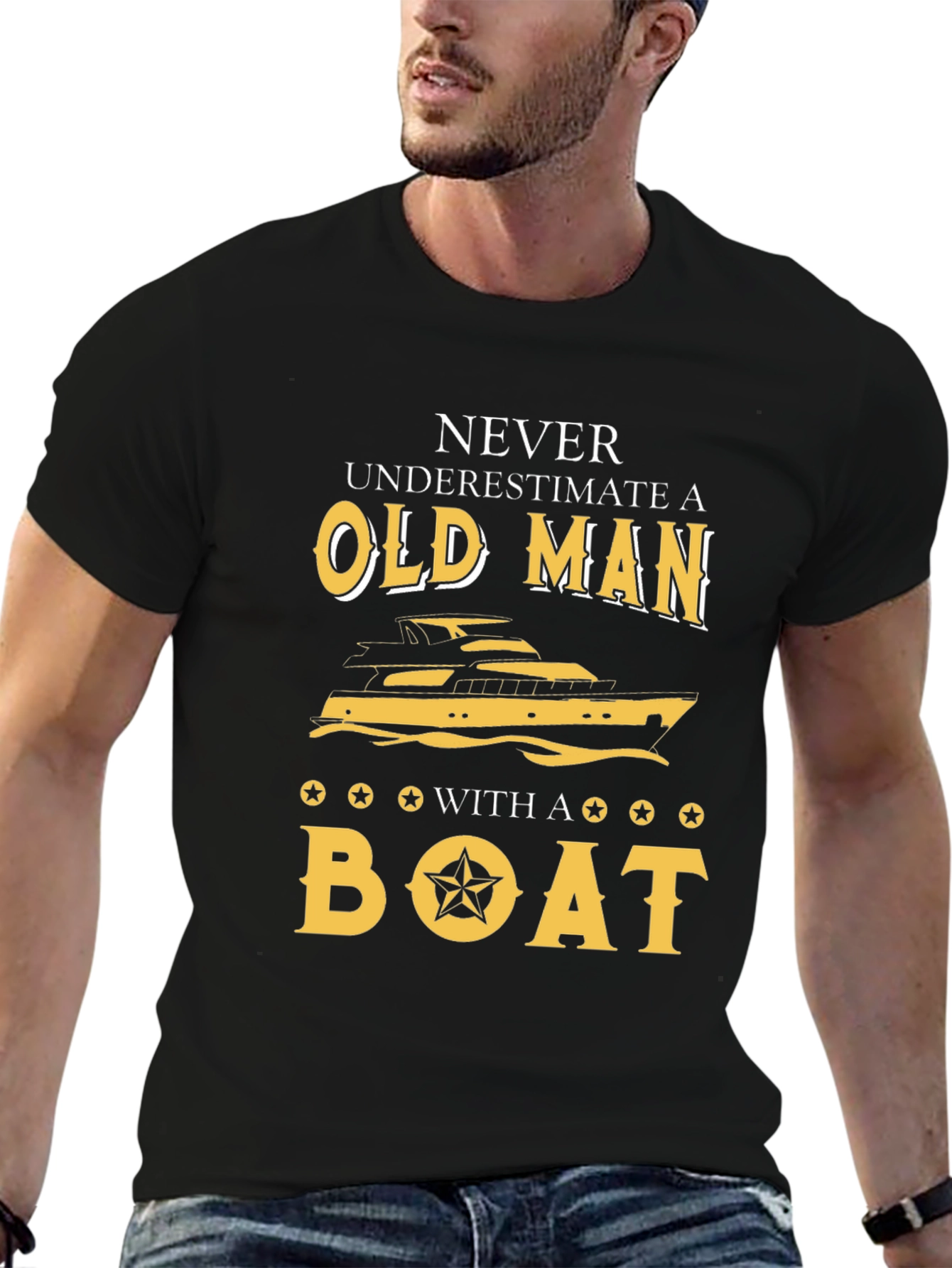 Old Man With a Boat Graphic Tee