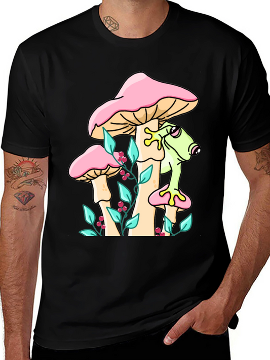 Frog on Mushroom Graphic Tee