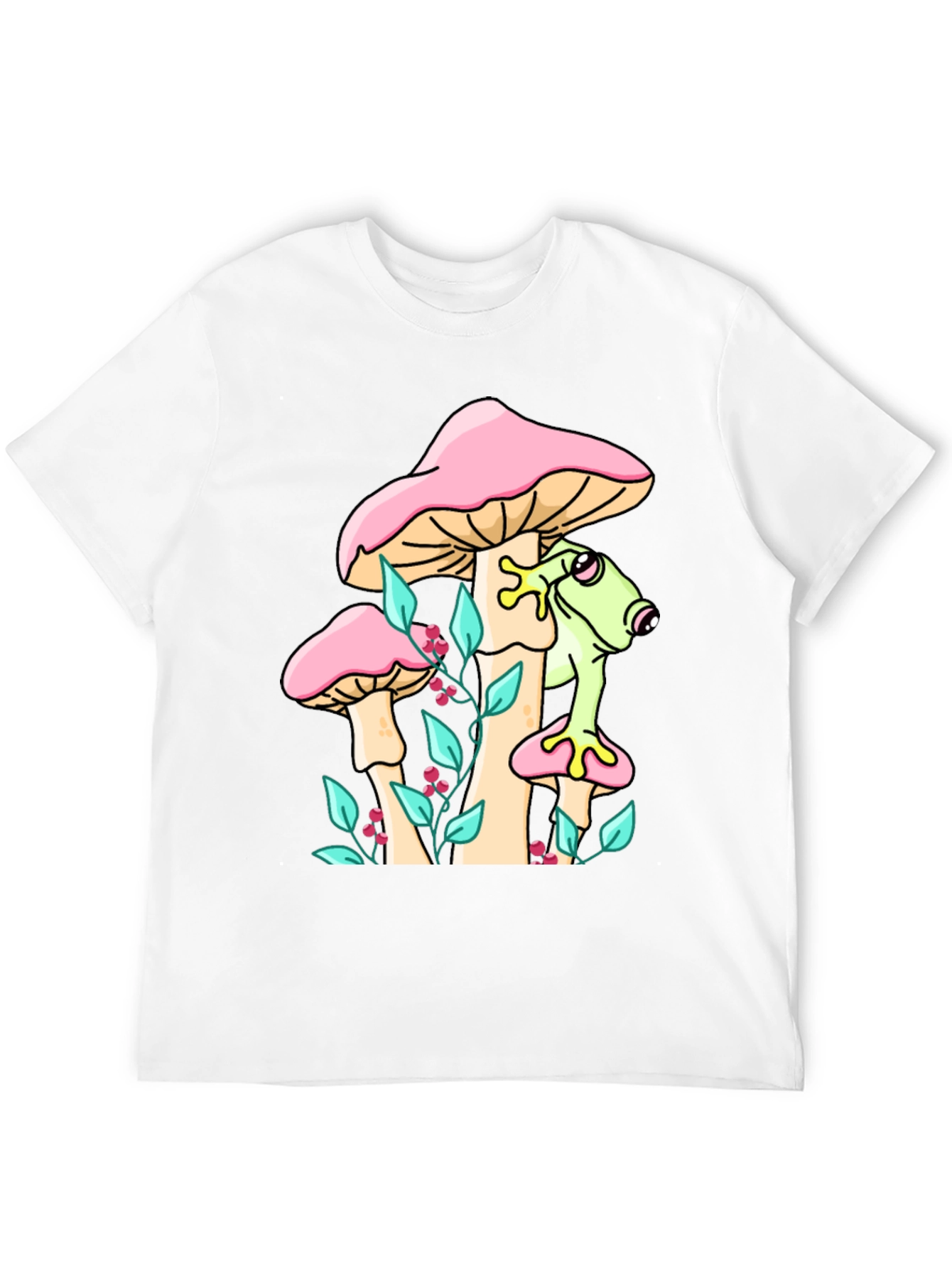 Frog on Mushroom Graphic Tee