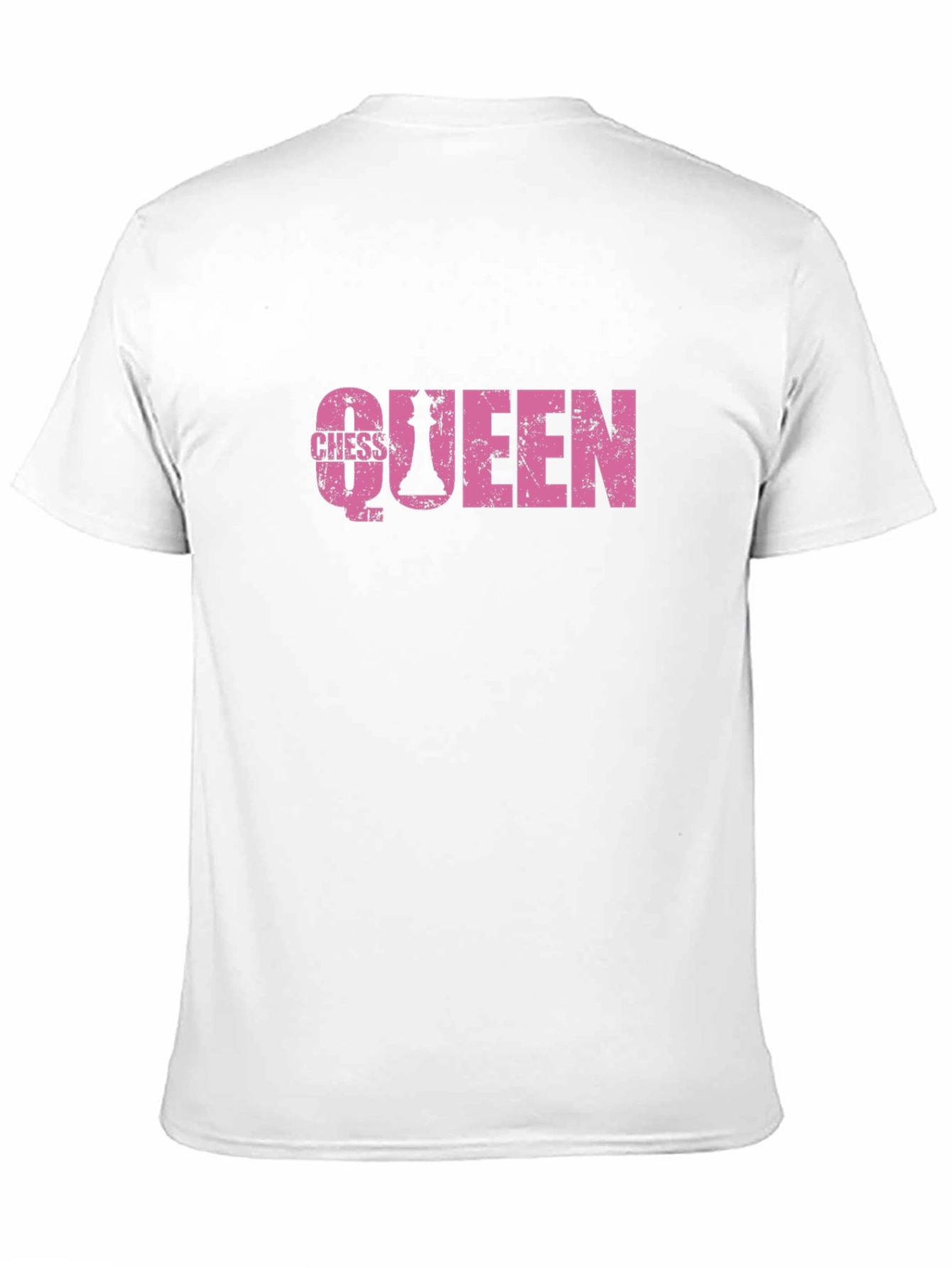 Chess Queen Graphic Tee - Pink Print Black Shirt