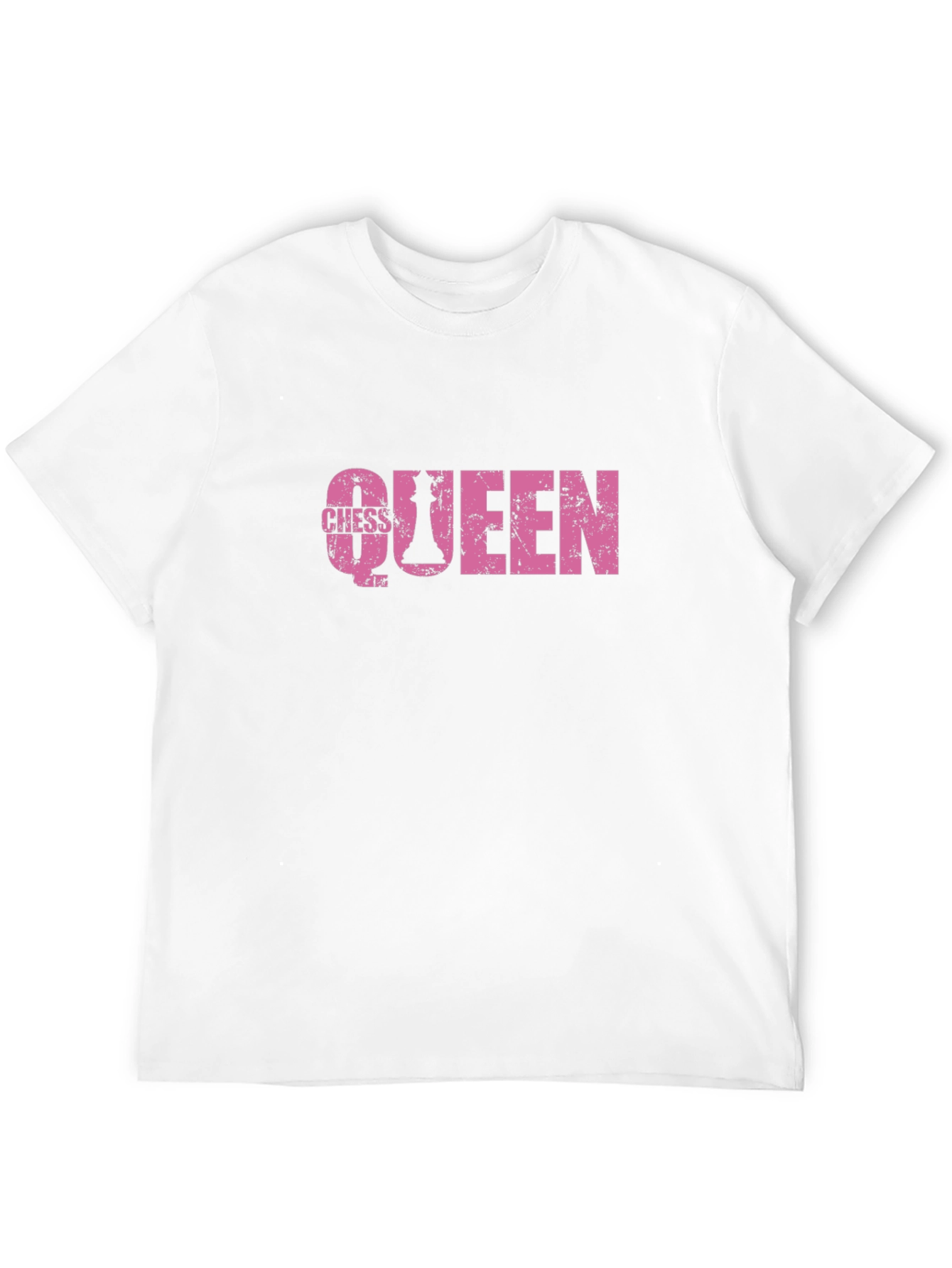 Chess Queen Graphic Tee - Pink Print Black Shirt