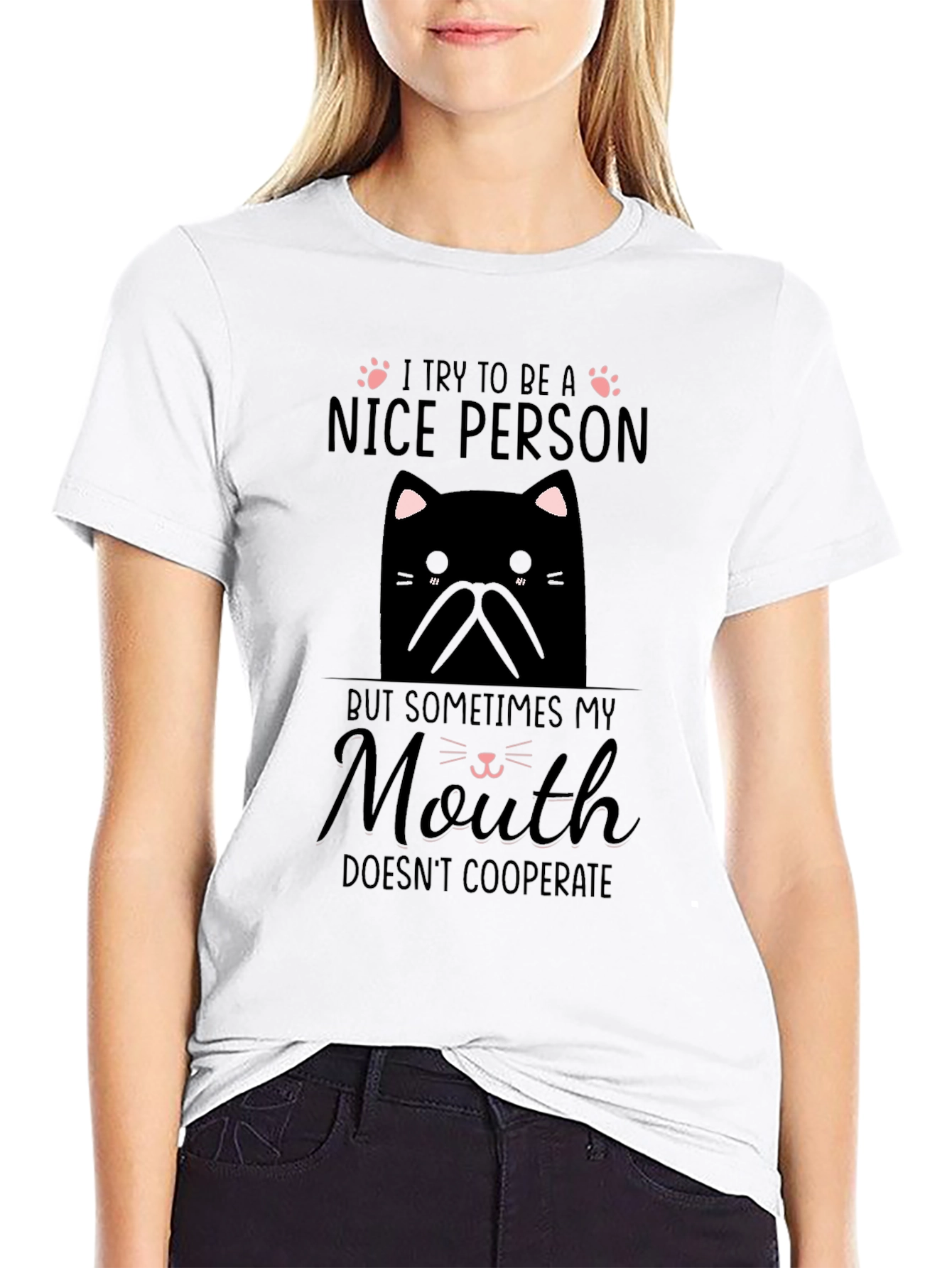 Funny Cat T-Shirt - Nice Person