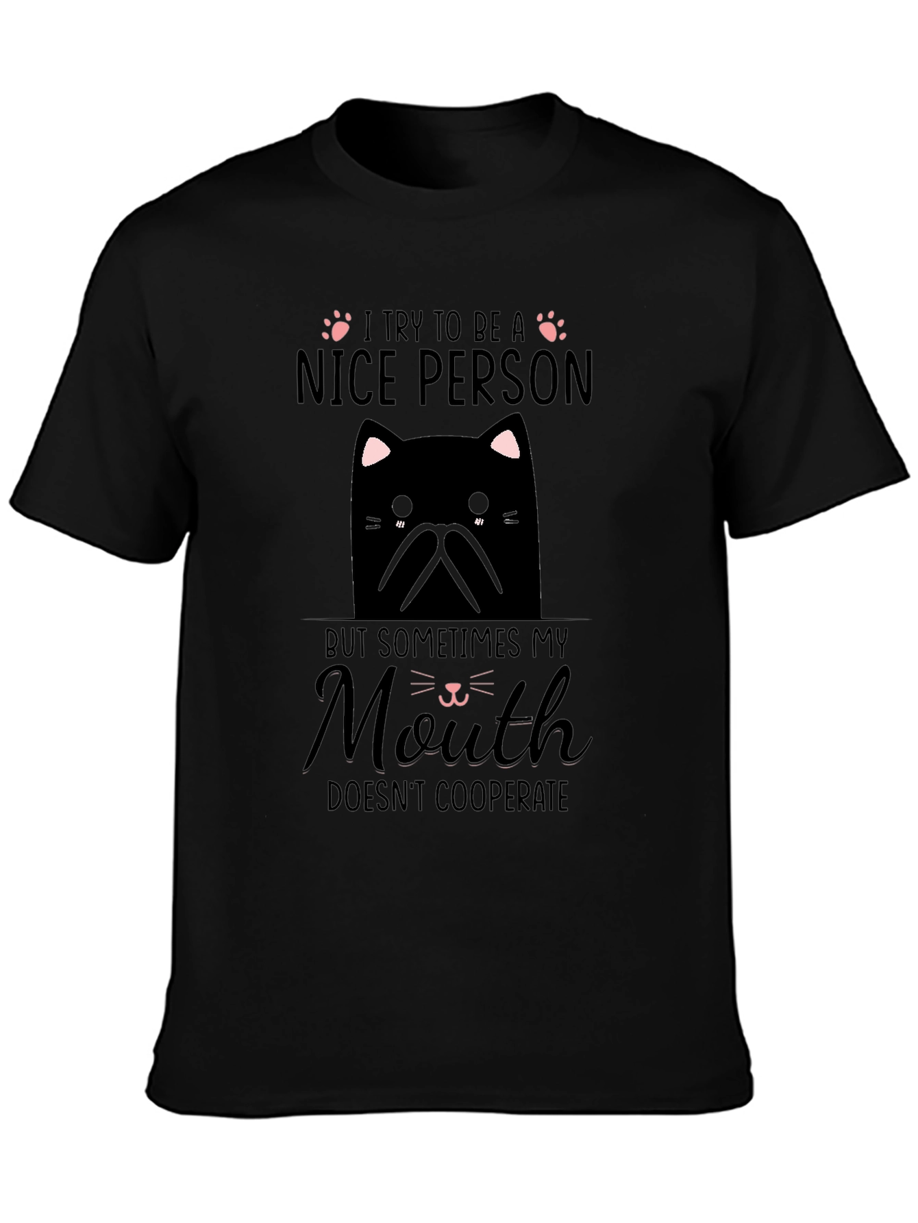 Funny Cat T-Shirt - Nice Person