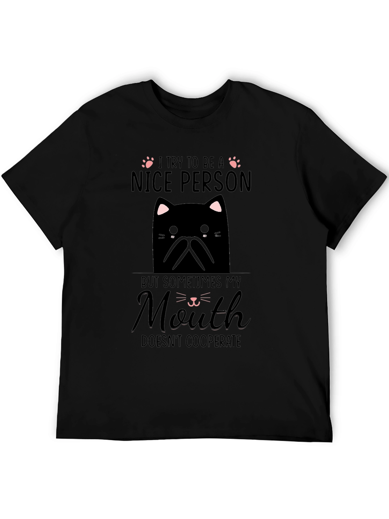 Funny Cat T-Shirt - Nice Person