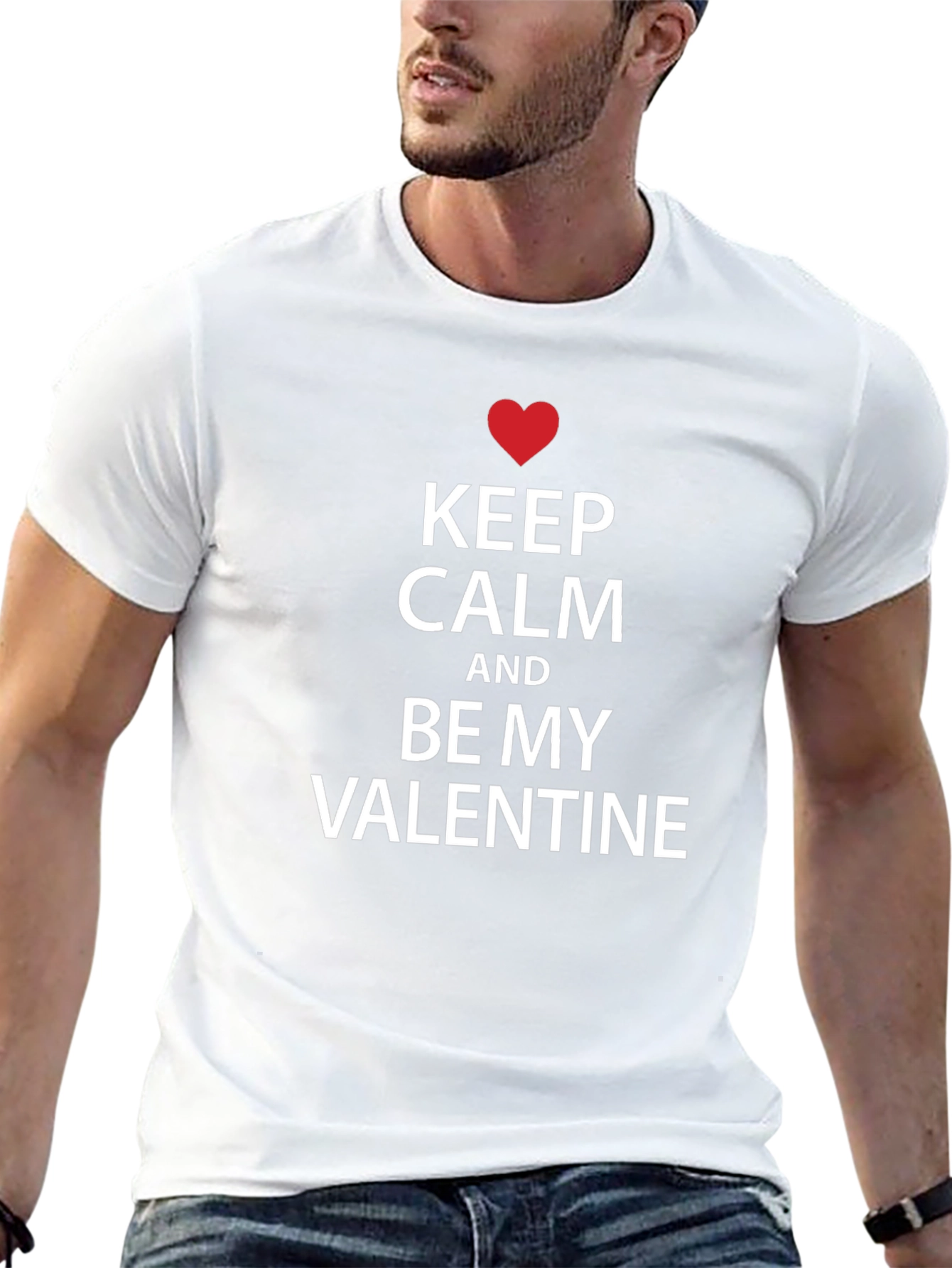 Keep Calm Valentines Day T-Shirt - Black