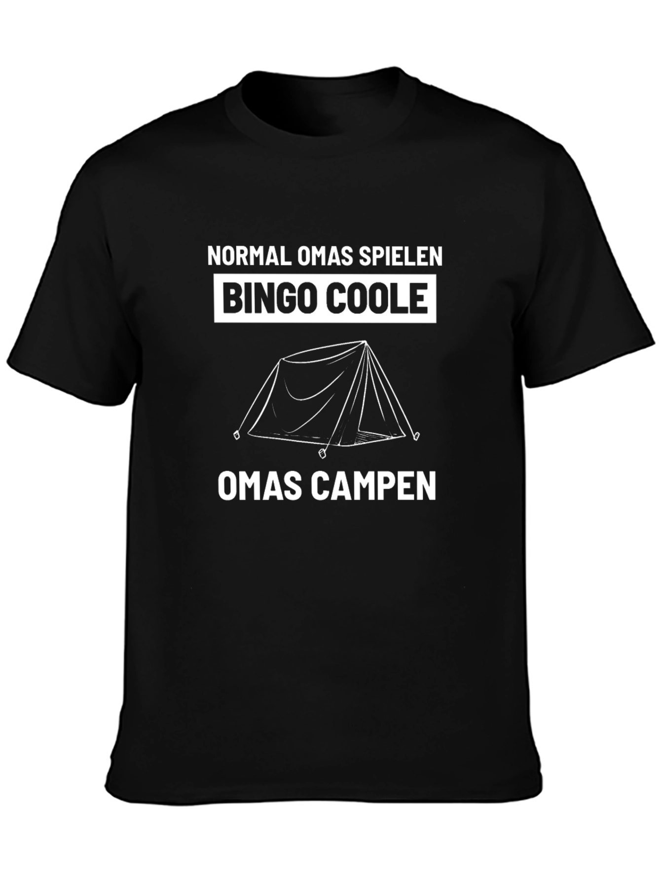 Bingo Coole Omas Campen Black T-Shirt