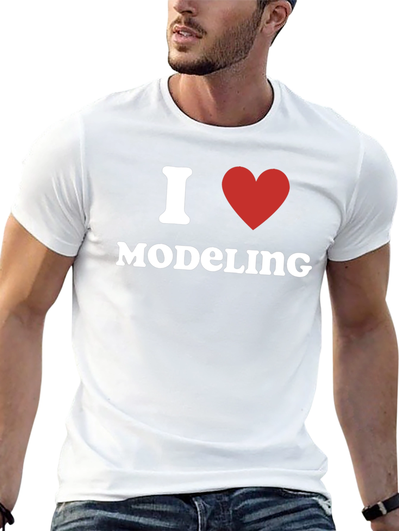 I Heart Modeling Black T-Shirt