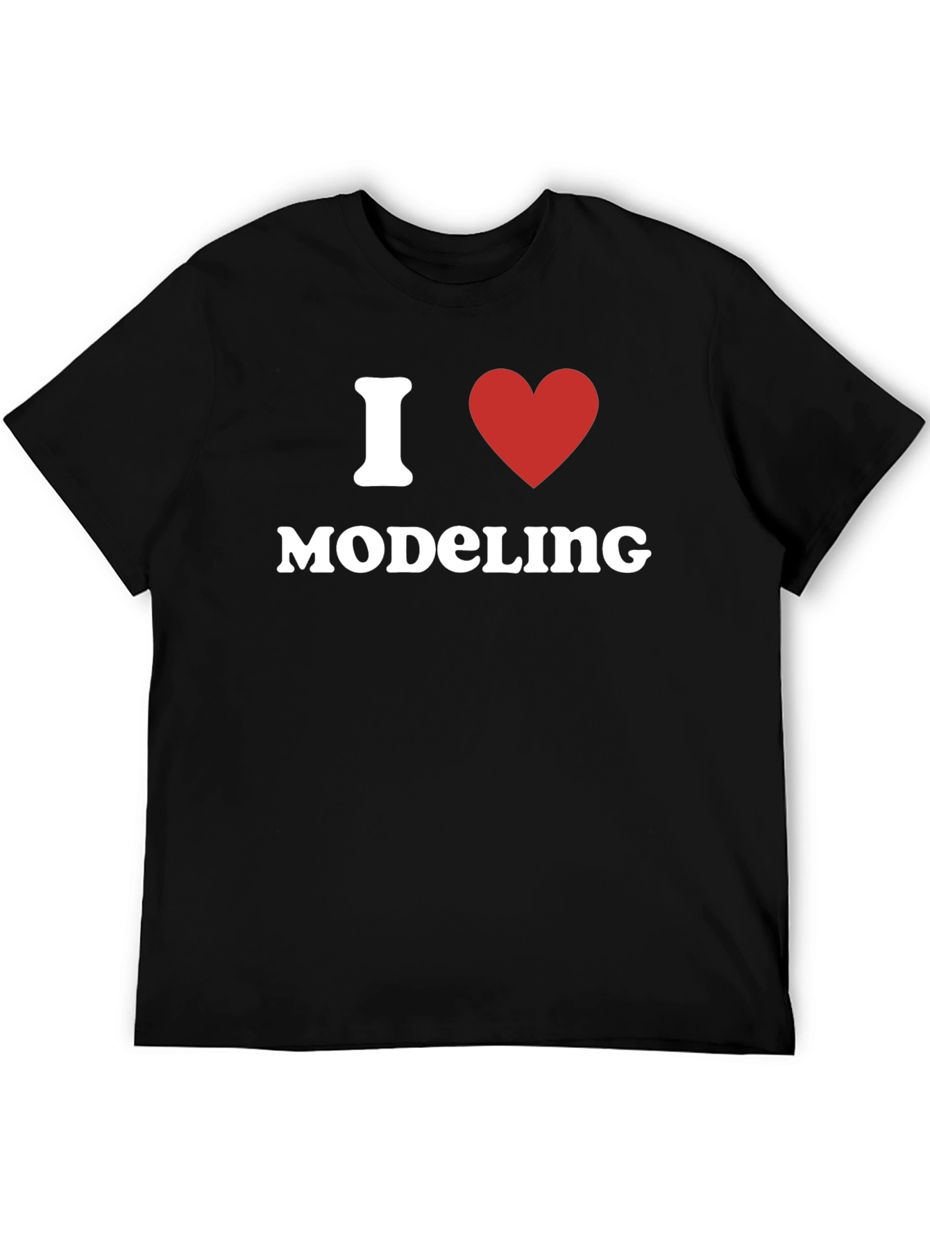 I Heart Modeling Black T-Shirt