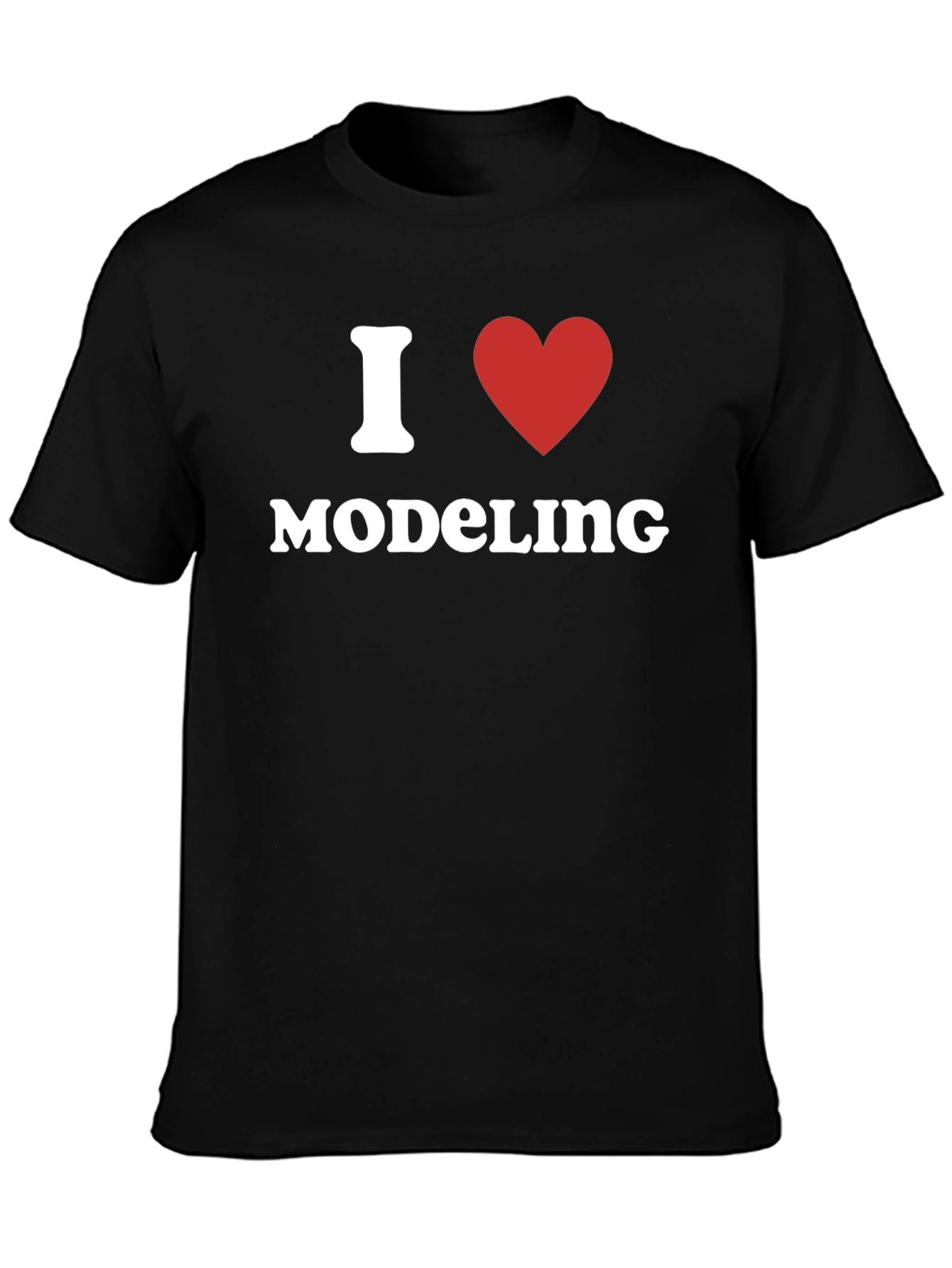 I Heart Modeling Black T-Shirt