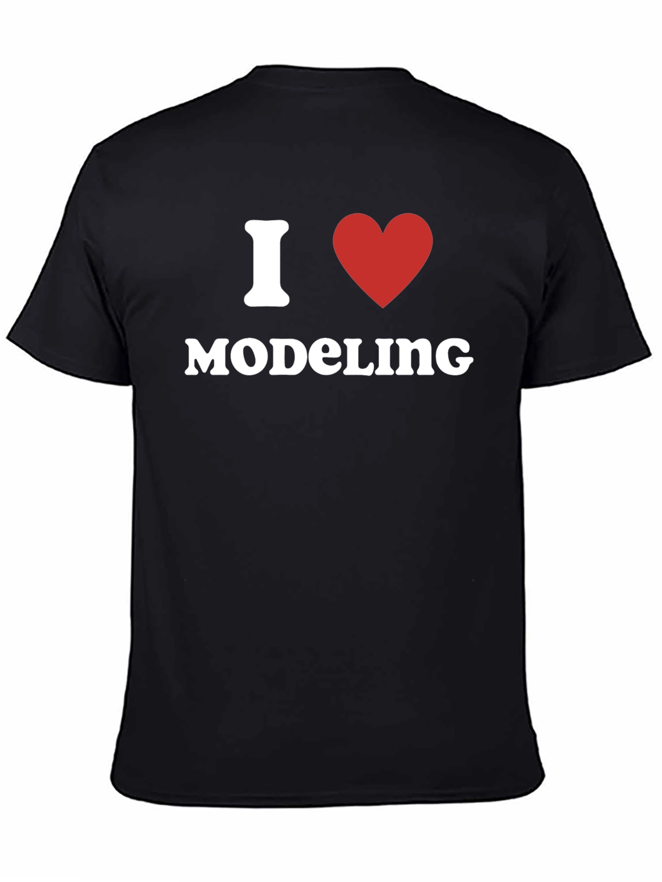 I Heart Modeling Black T-Shirt