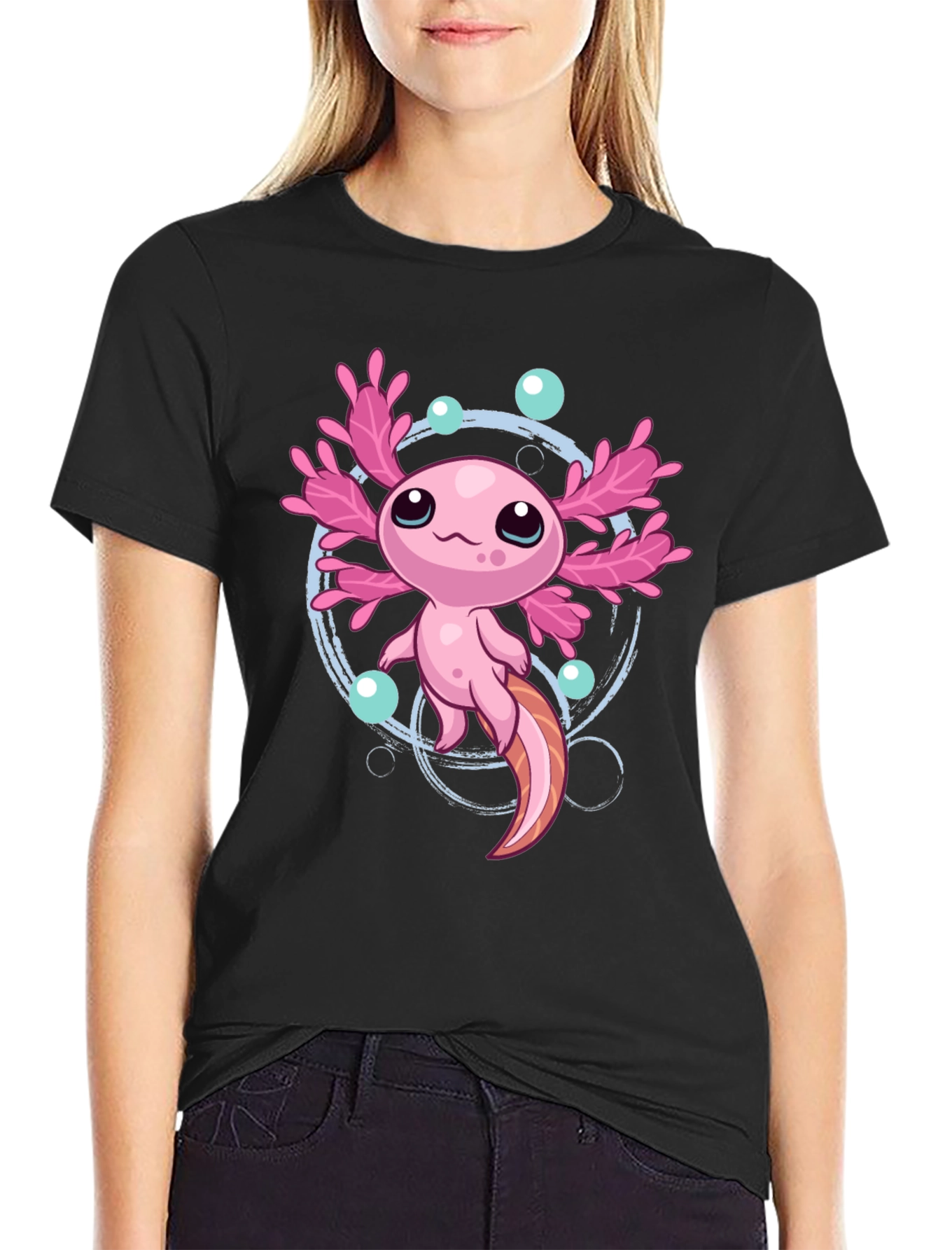 Cute Axolotl Graphic T-Shirt