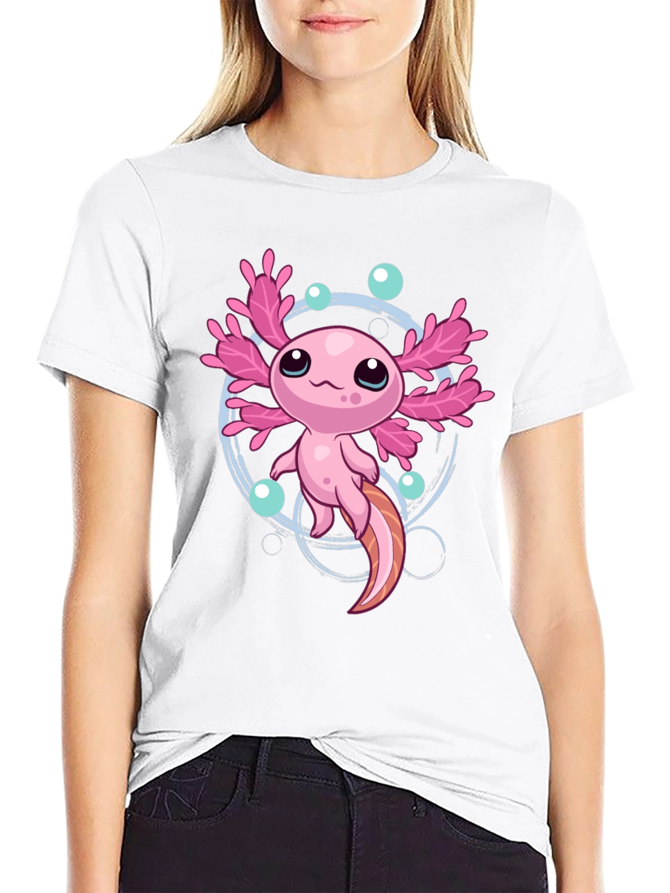 Cute Axolotl Graphic T-Shirt