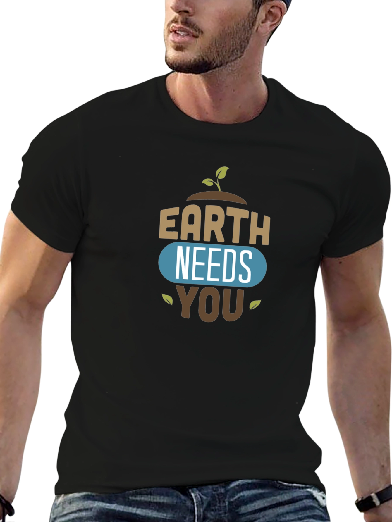 Earth Needs You Graphic Tee - Black