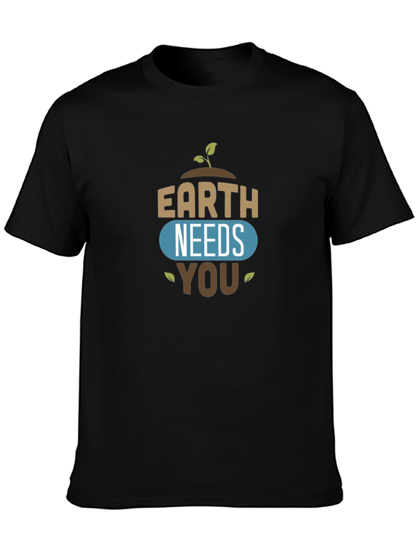 Earth Needs You Graphic Tee - Black