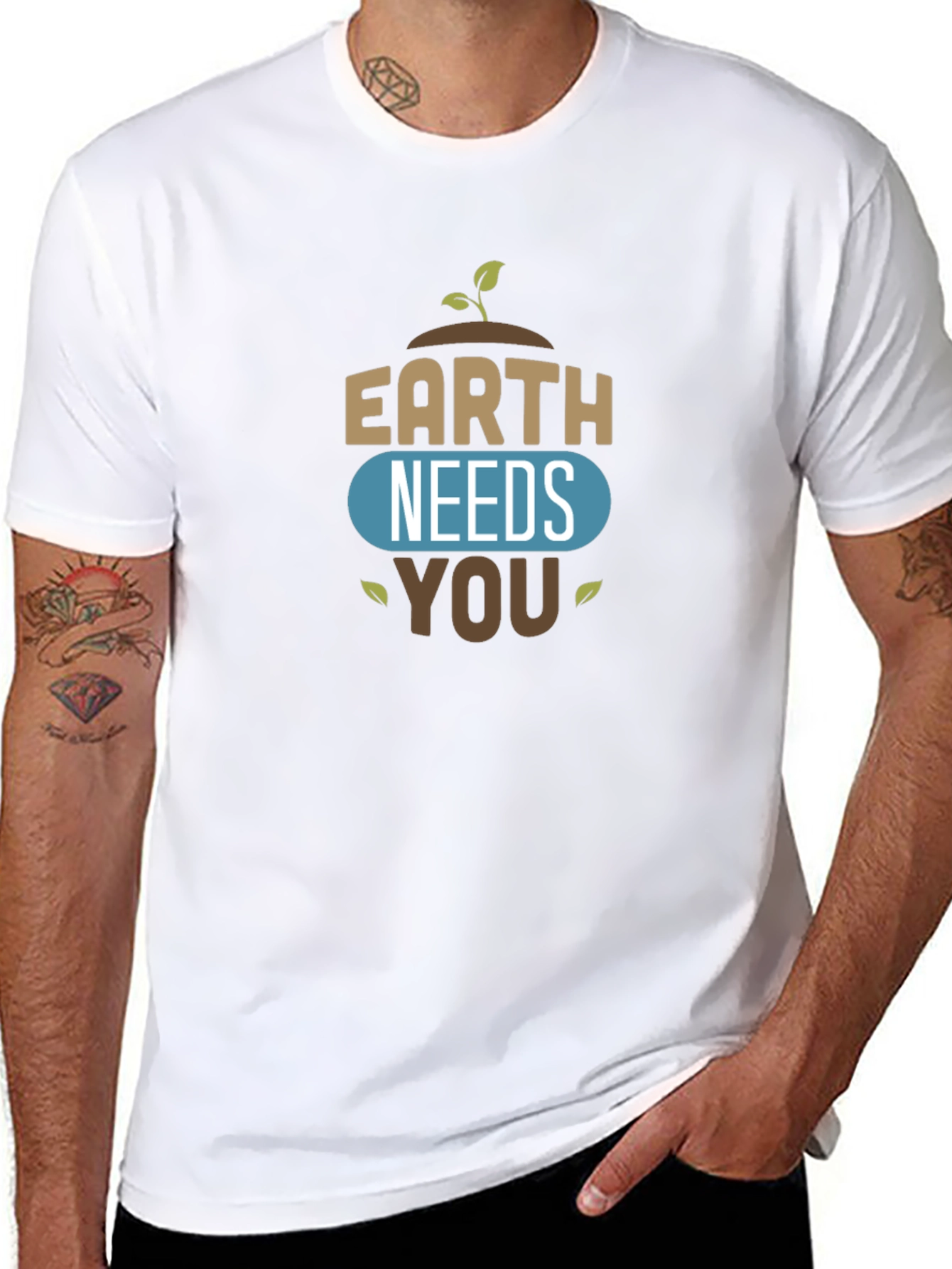 Earth Needs You Graphic Tee - Black
