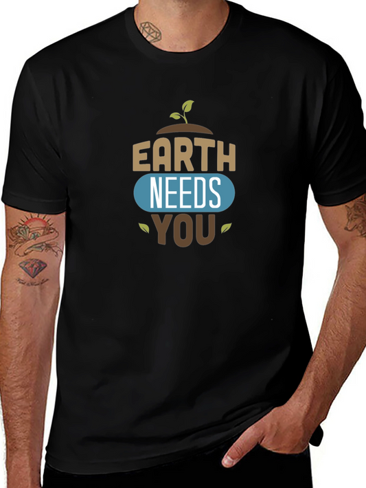 Earth Needs You Graphic Tee - Black