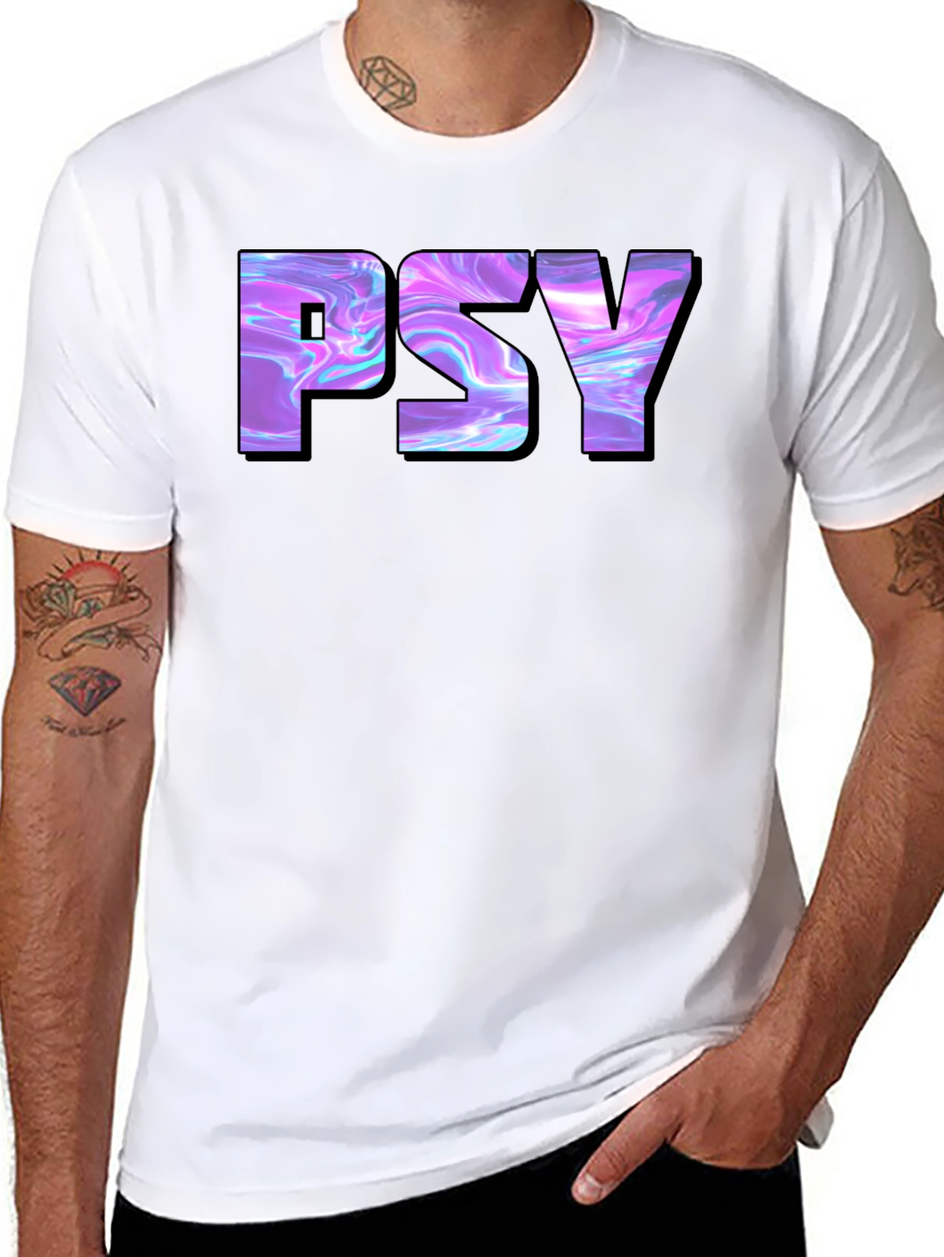 PSY T-Shirt - Unique Graphic Design Black Tee