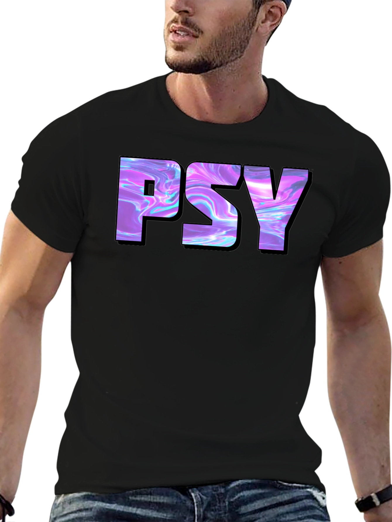 PSY T-Shirt - Unique Graphic Design Black Tee