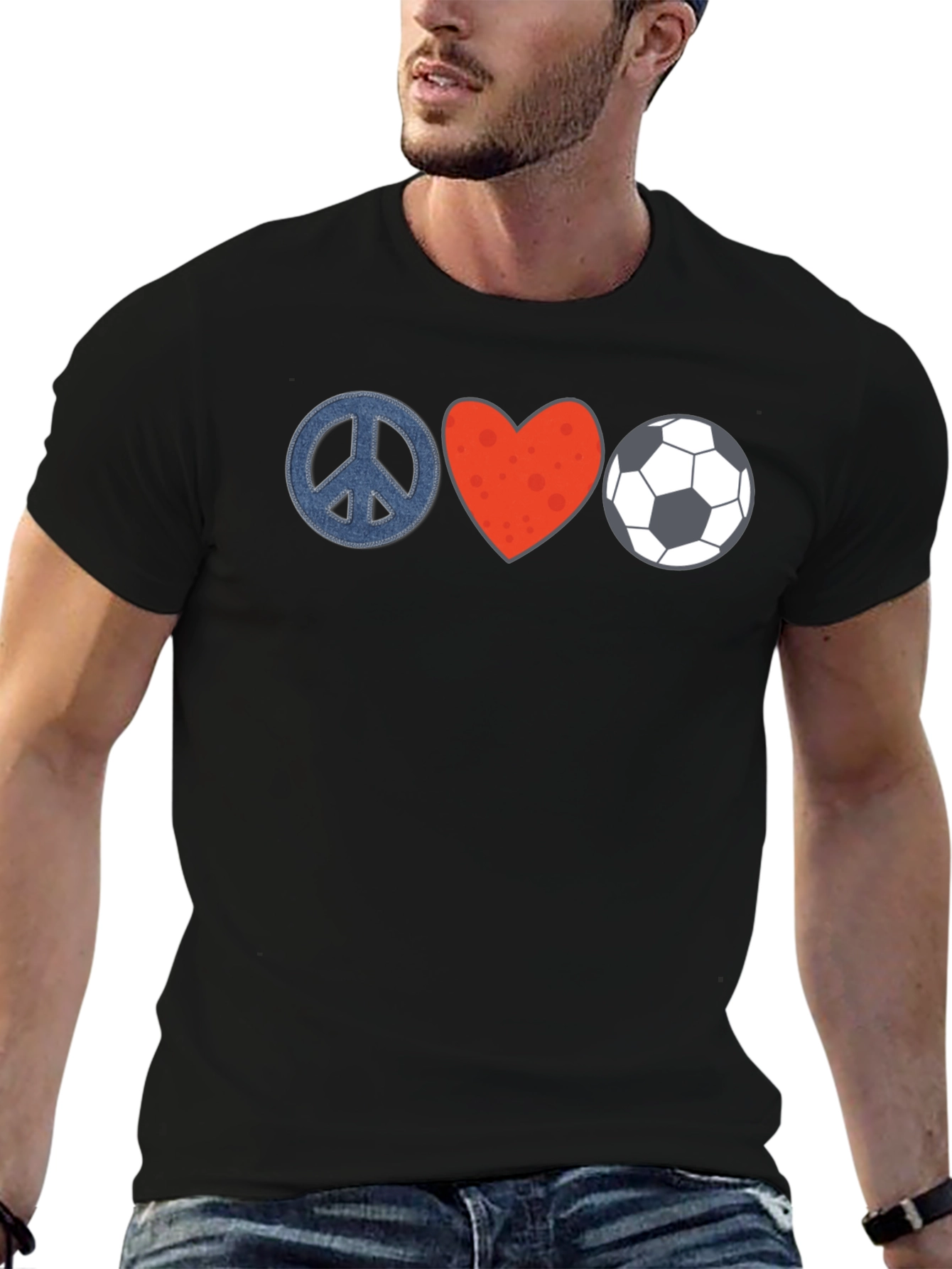 Peace Love Soccer Graphic Tee