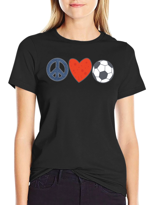 Peace Love Soccer Graphic Tee
