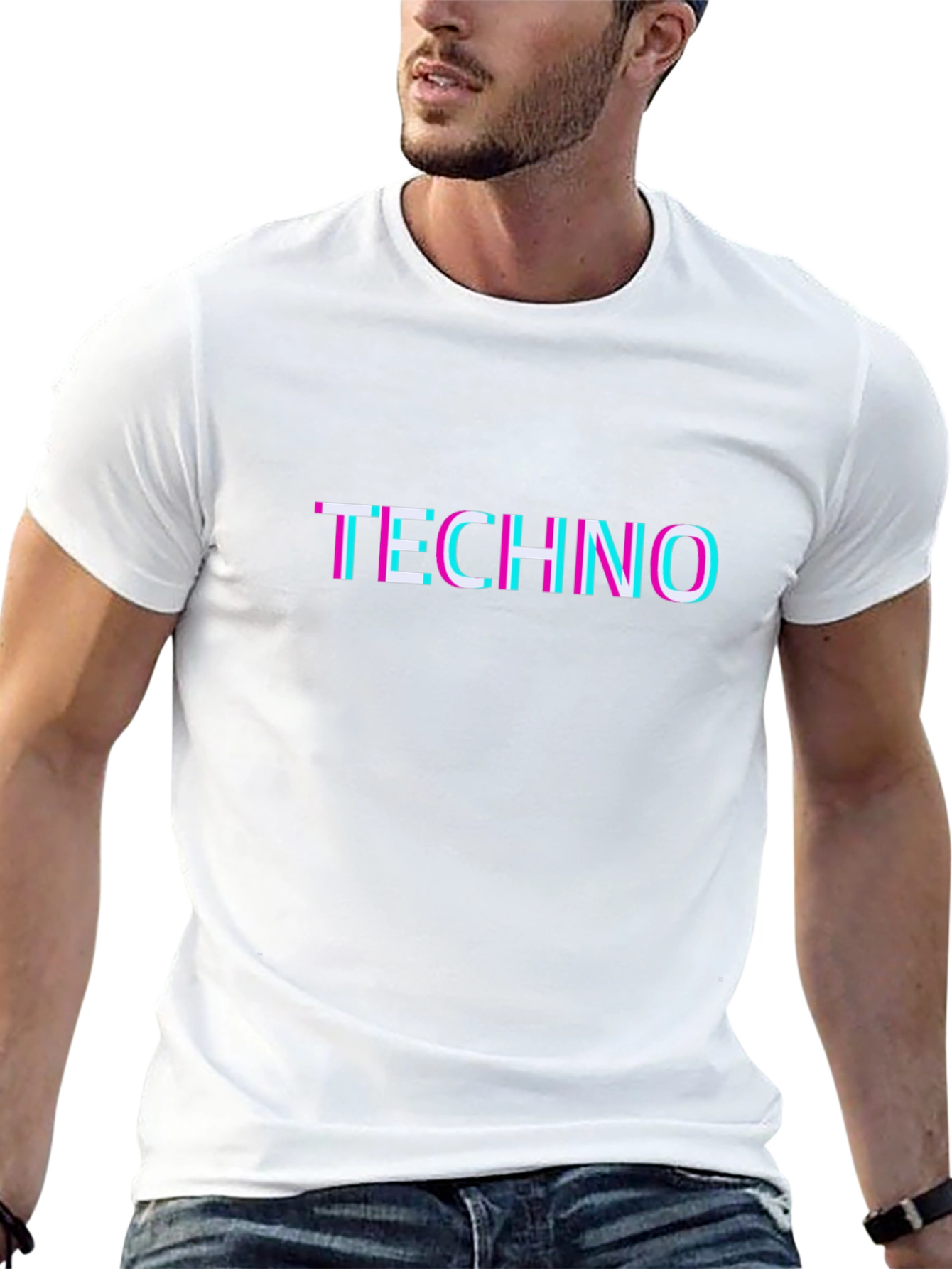 Techno Glitch T-Shirt - Modern Style