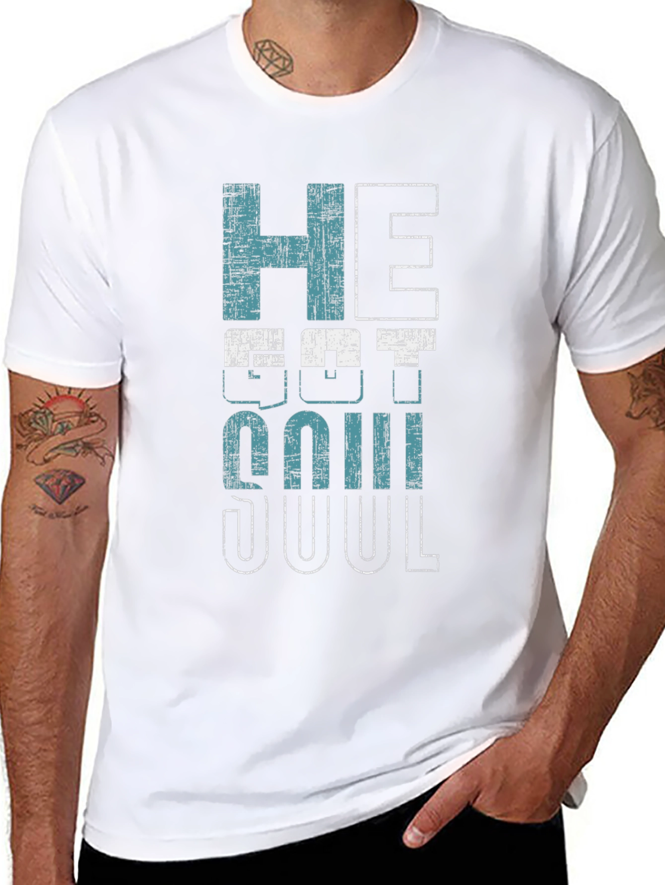 He Got Soul Graphic Print T-Shirt