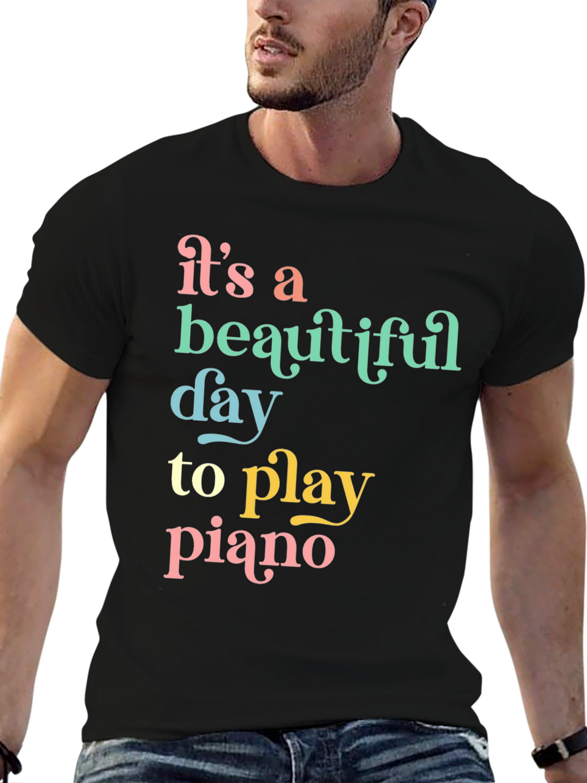 Its a Beautiful Day to Play Piano Graphic Tee
