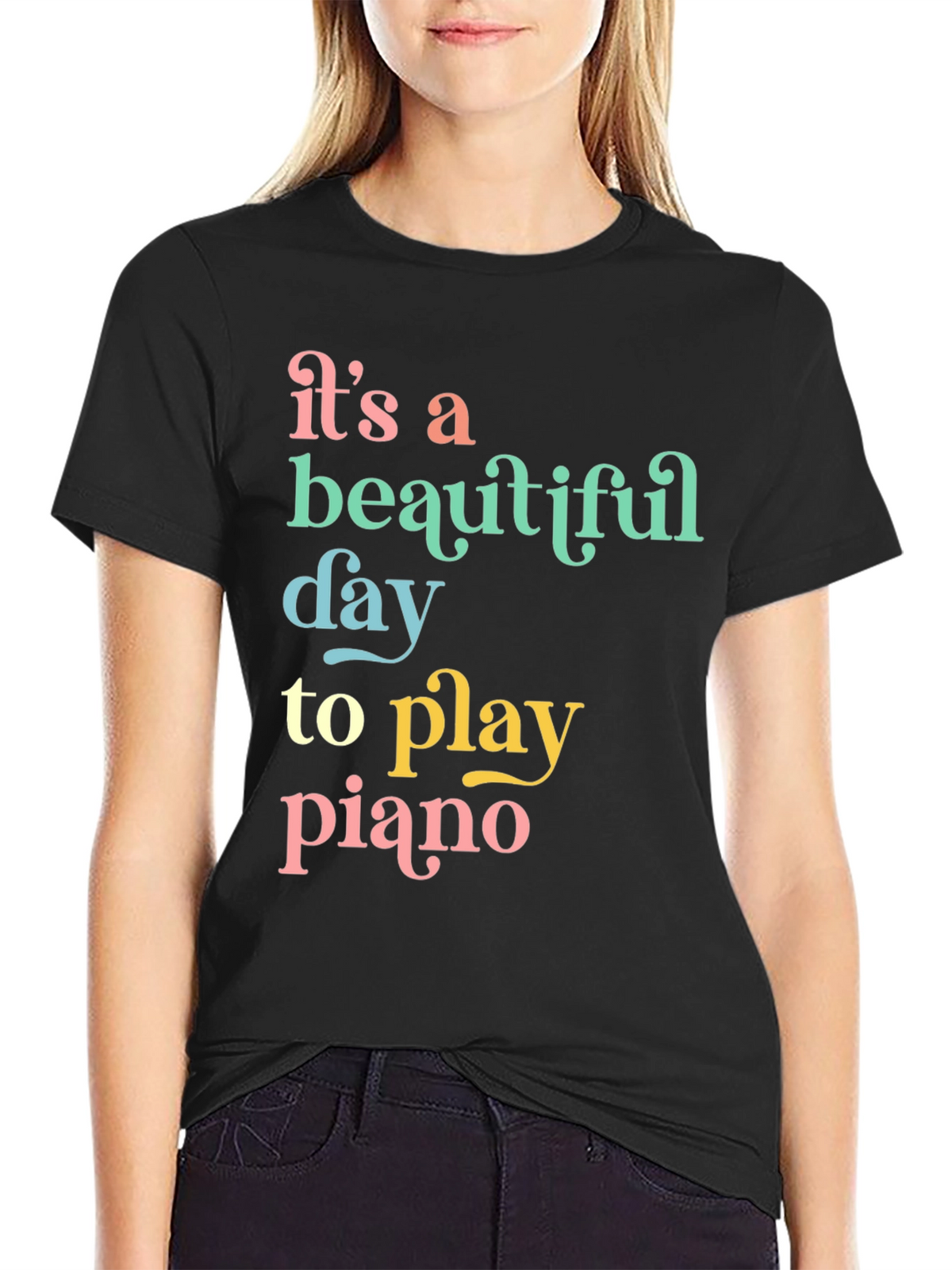 Its a Beautiful Day to Play Piano Graphic Tee