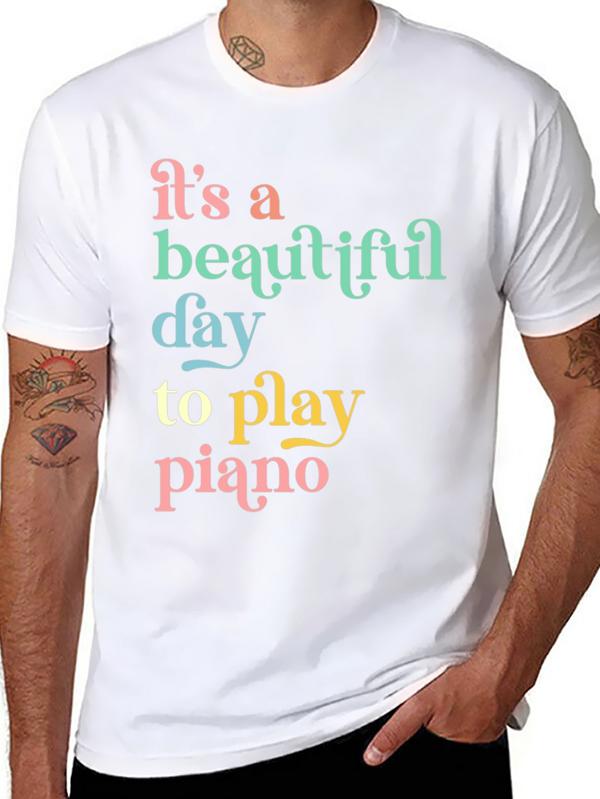 Its a Beautiful Day to Play Piano Graphic Tee