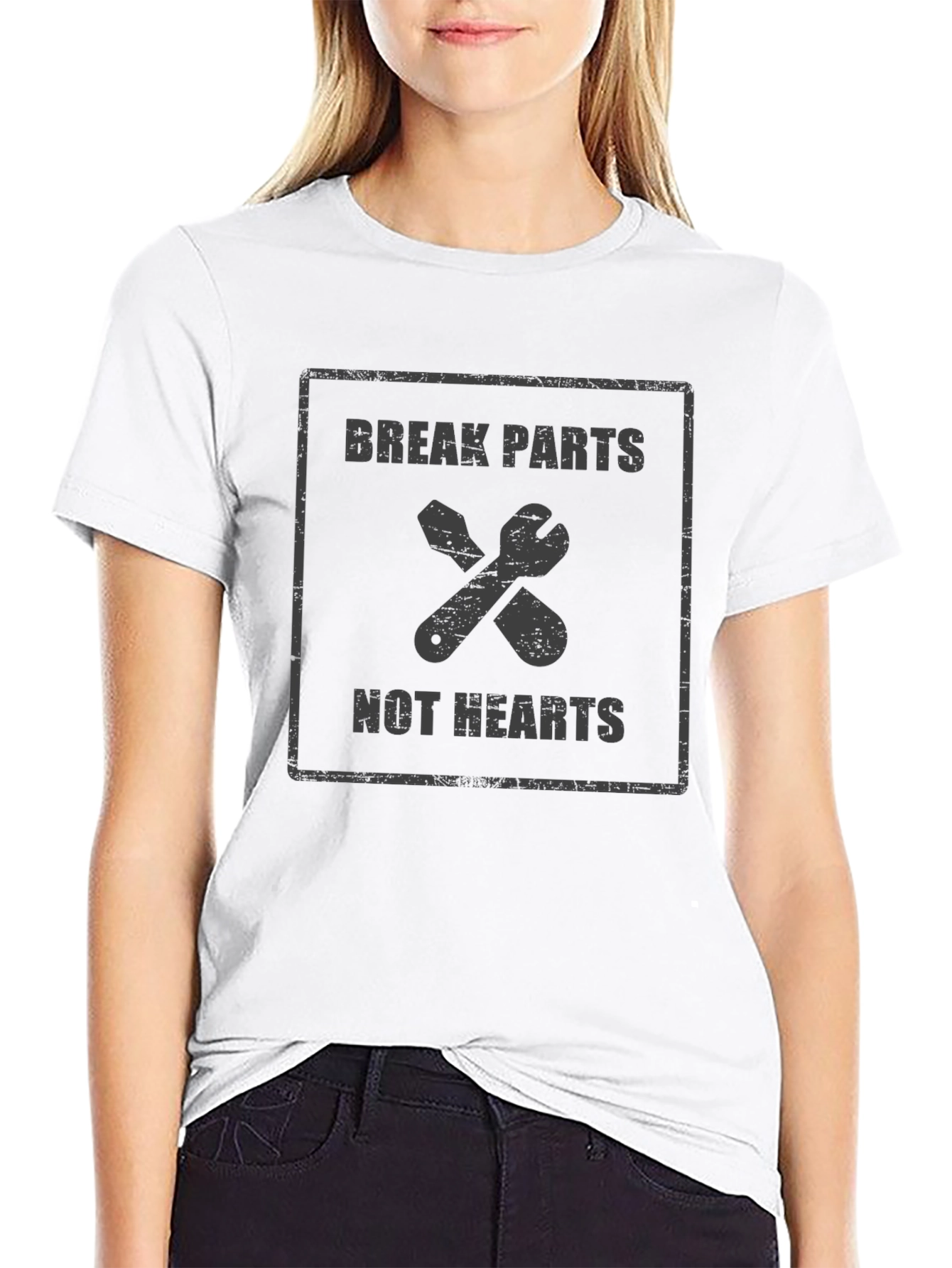 Break Parts Not Hearts Graphic T-Shirt - Mechanic Gift