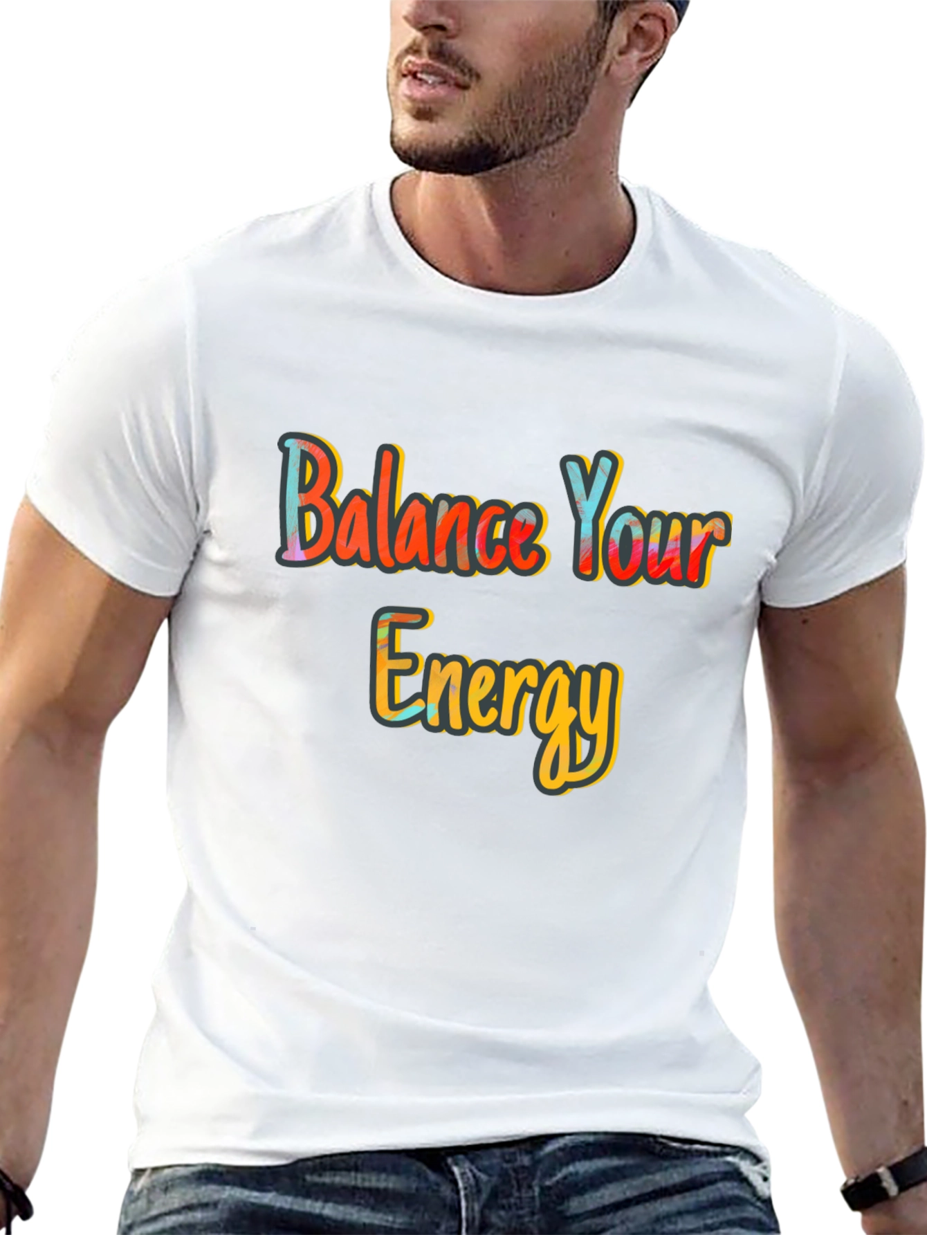 Balance Your Energy Black Graphic Tee
