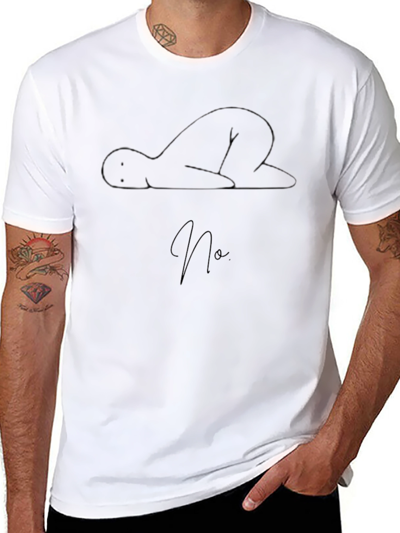Minimalist No Graphic Black T-Shirt