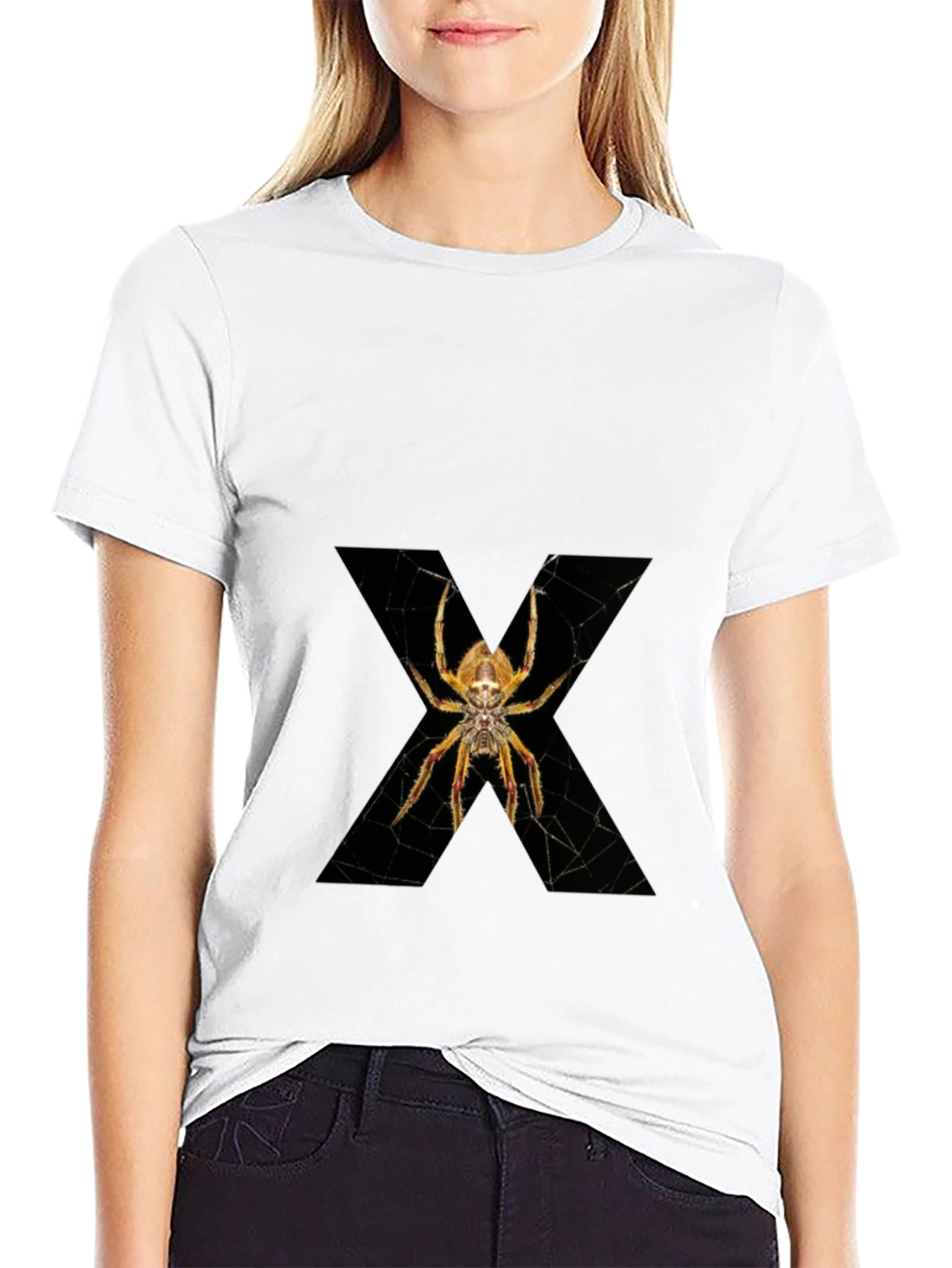 Spider Web X Graphic Black T-Shirt