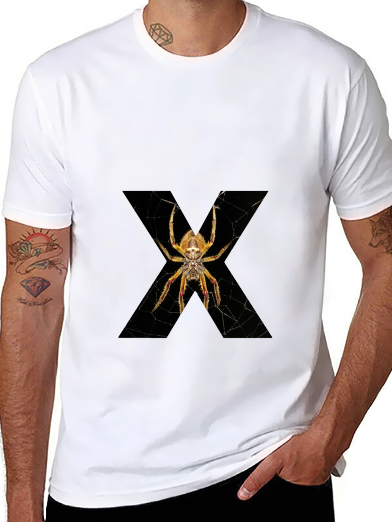 Spider Web X Graphic Black T-Shirt