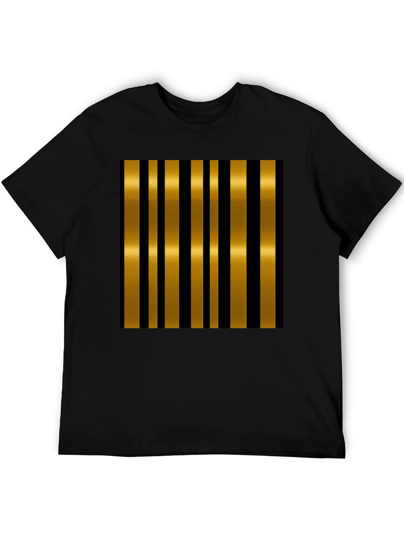 Striped Gold & Black Stylish T-Shirt