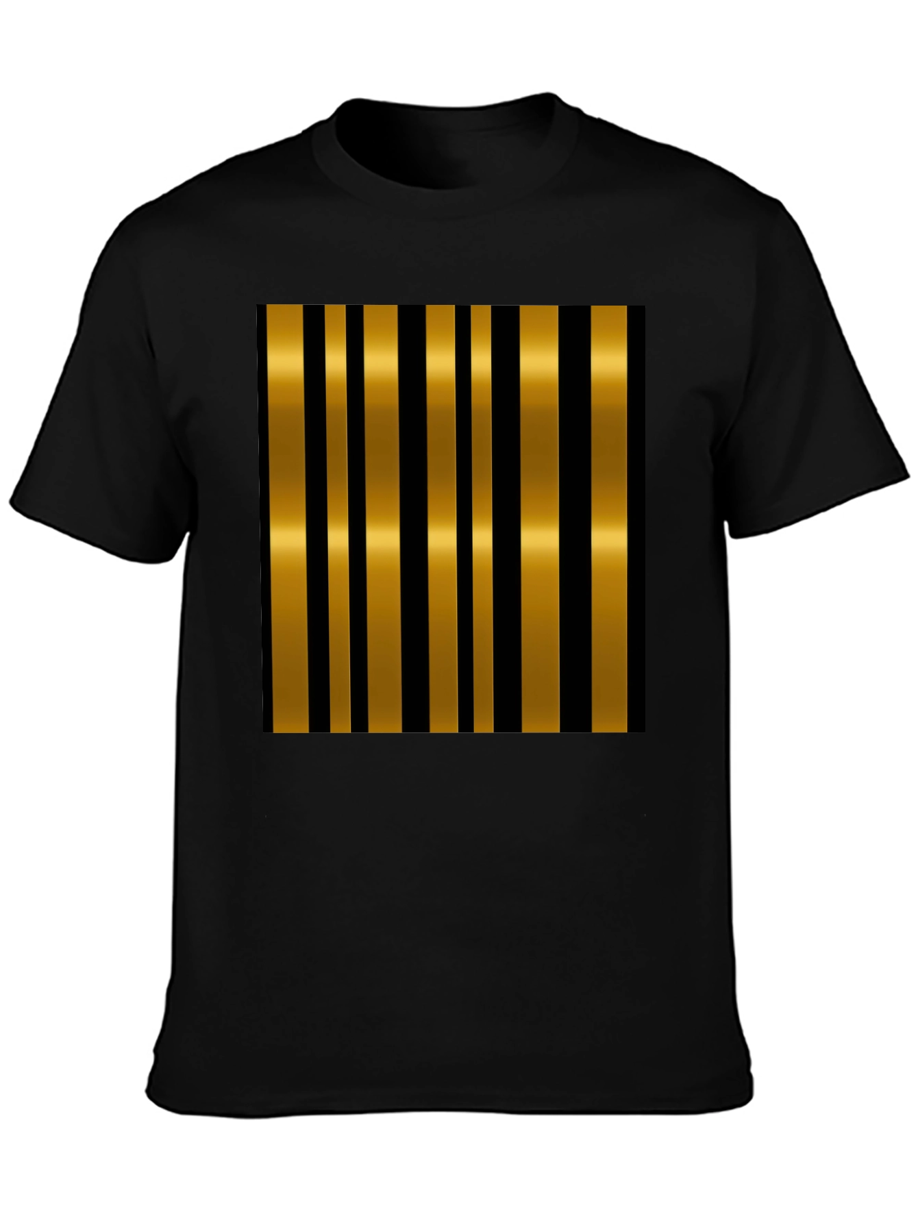 Striped Gold & Black Stylish T-Shirt